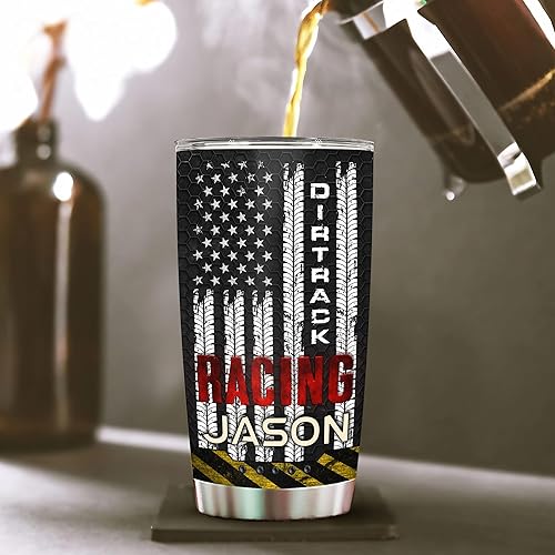 Vista 54 de WAZONE Vaso temático de casino personalizado con nombre personalizado, taza de viaje con tapa, taza de café aislada de 20 onzas, 30 onzas, refranes