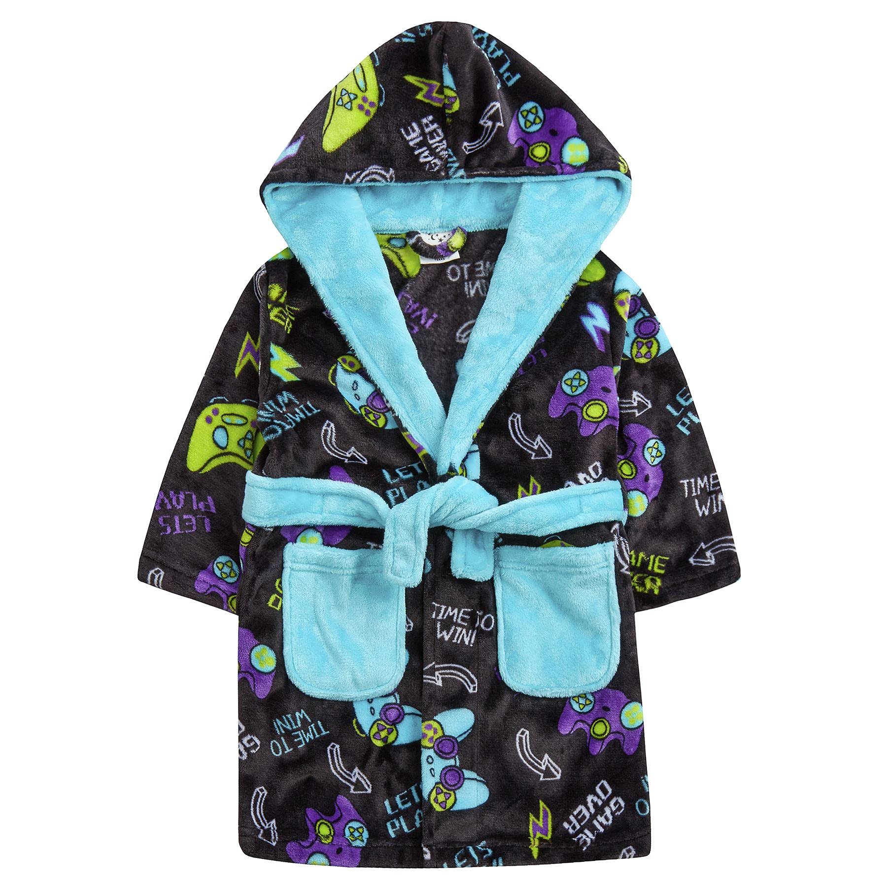 Evotex Trading Boys/Childrens Gaming Fleece Kids Robe Dressing Gown Age 2/3 Years
