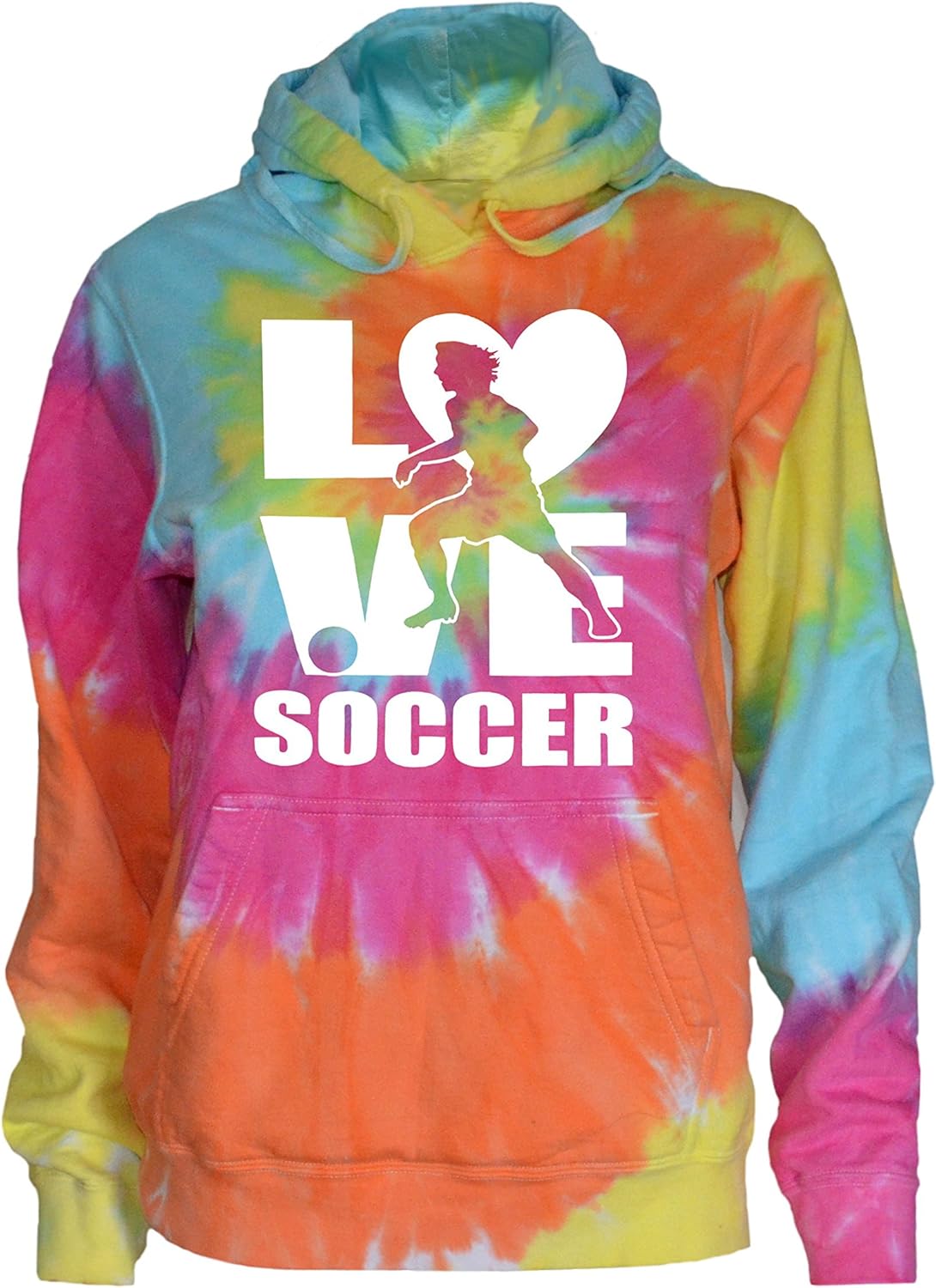 JANT girl Soccer Tie Dye Sweatshirt - Soccer Stacked Logo