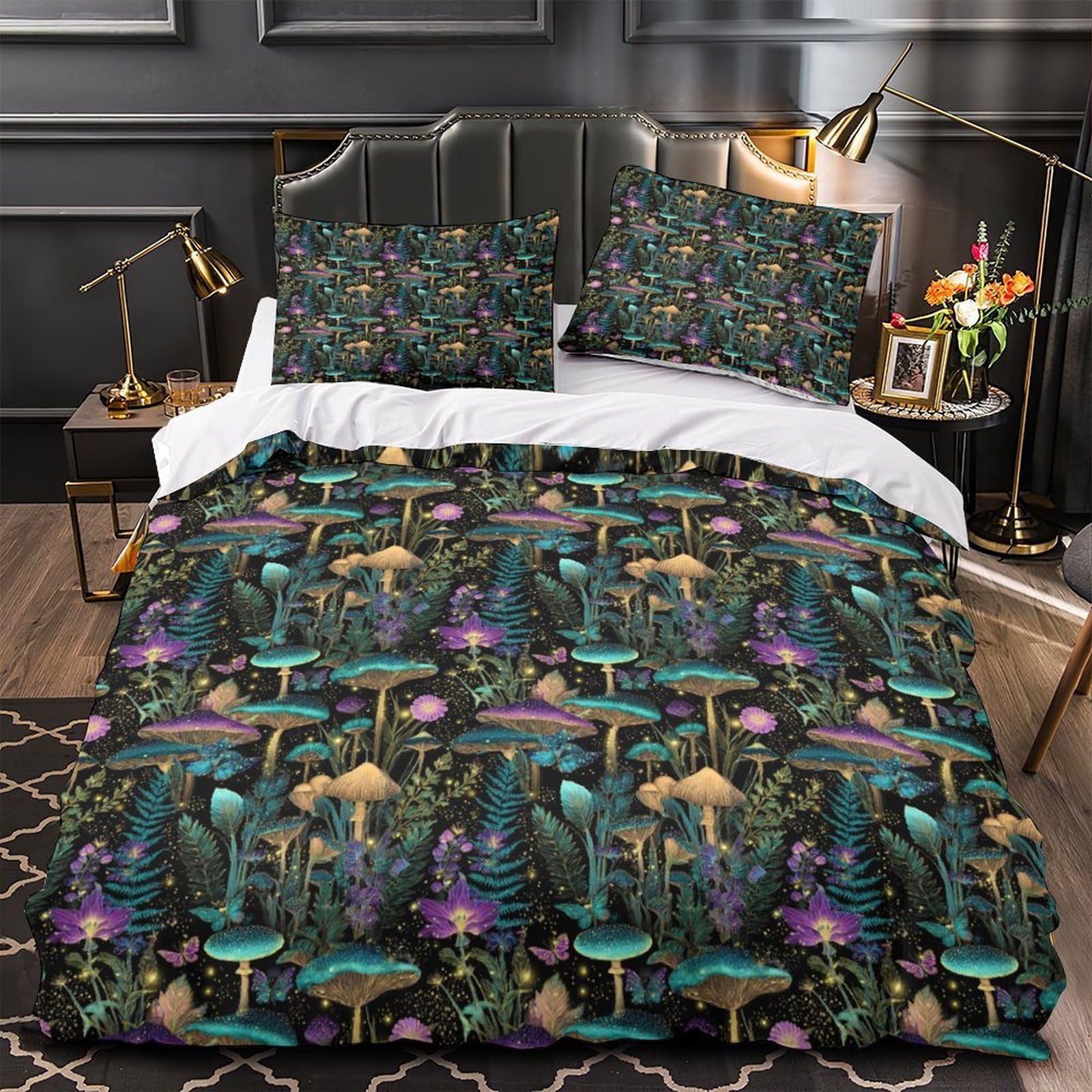 Parure de lit forêt magique 3D pour la chambre d'un garçon passionné de fantaisie