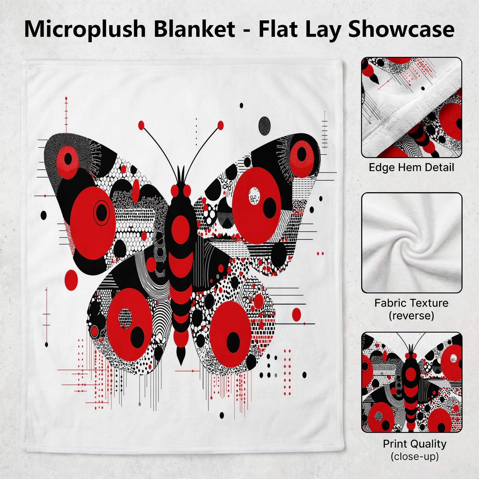 Manta de forro polar minimalista abstracta para sofá, manta supersuave y cálida para todas las estaciones, felpa y ligera, diseño de mariposas adolescentes, 150 x 200 cm