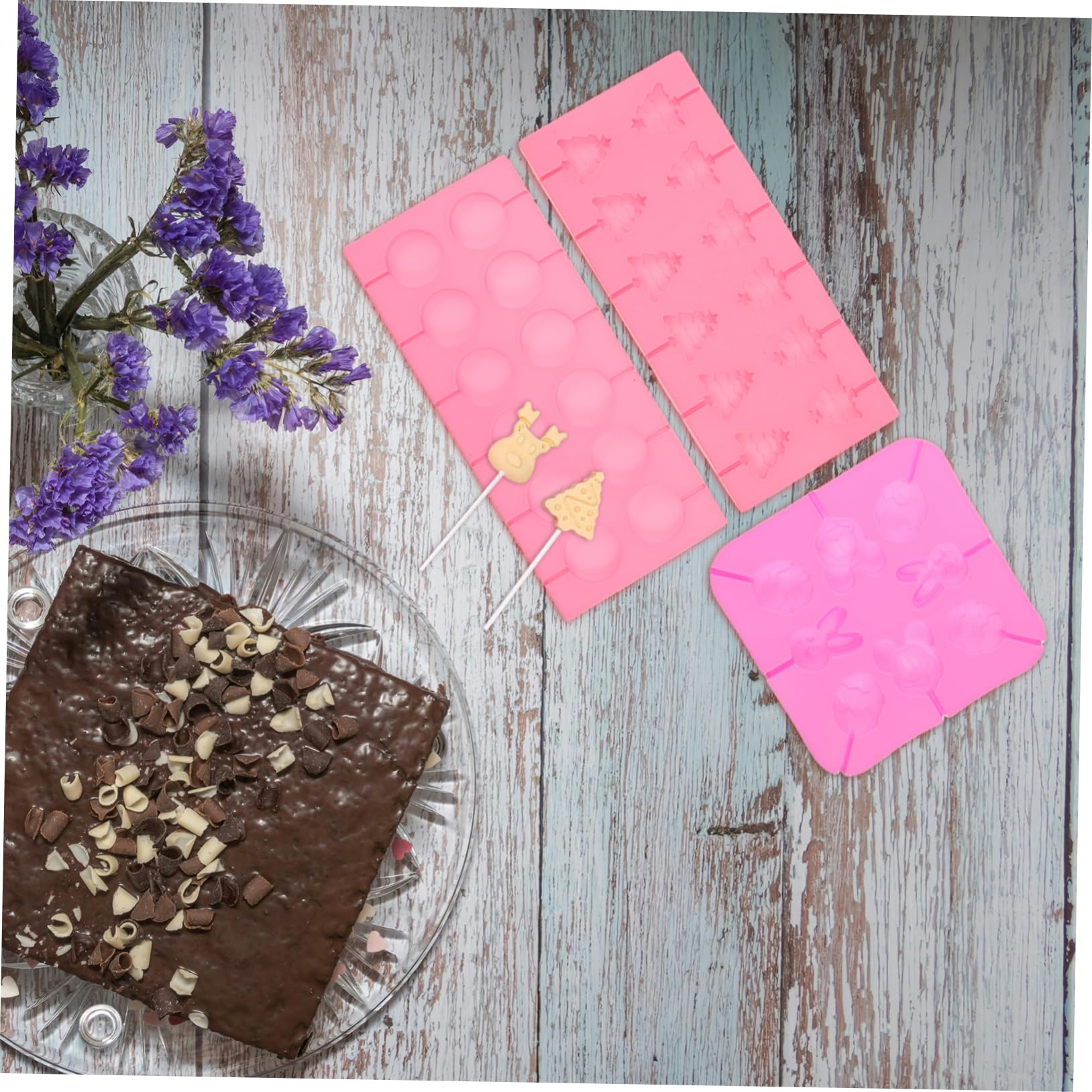 Stampo in Silicone per Lecca-lecca Natalizi, Versatile e Riutilizzabile, Facile da Usare, per Cioccolatini e Caramelle in Cucina
