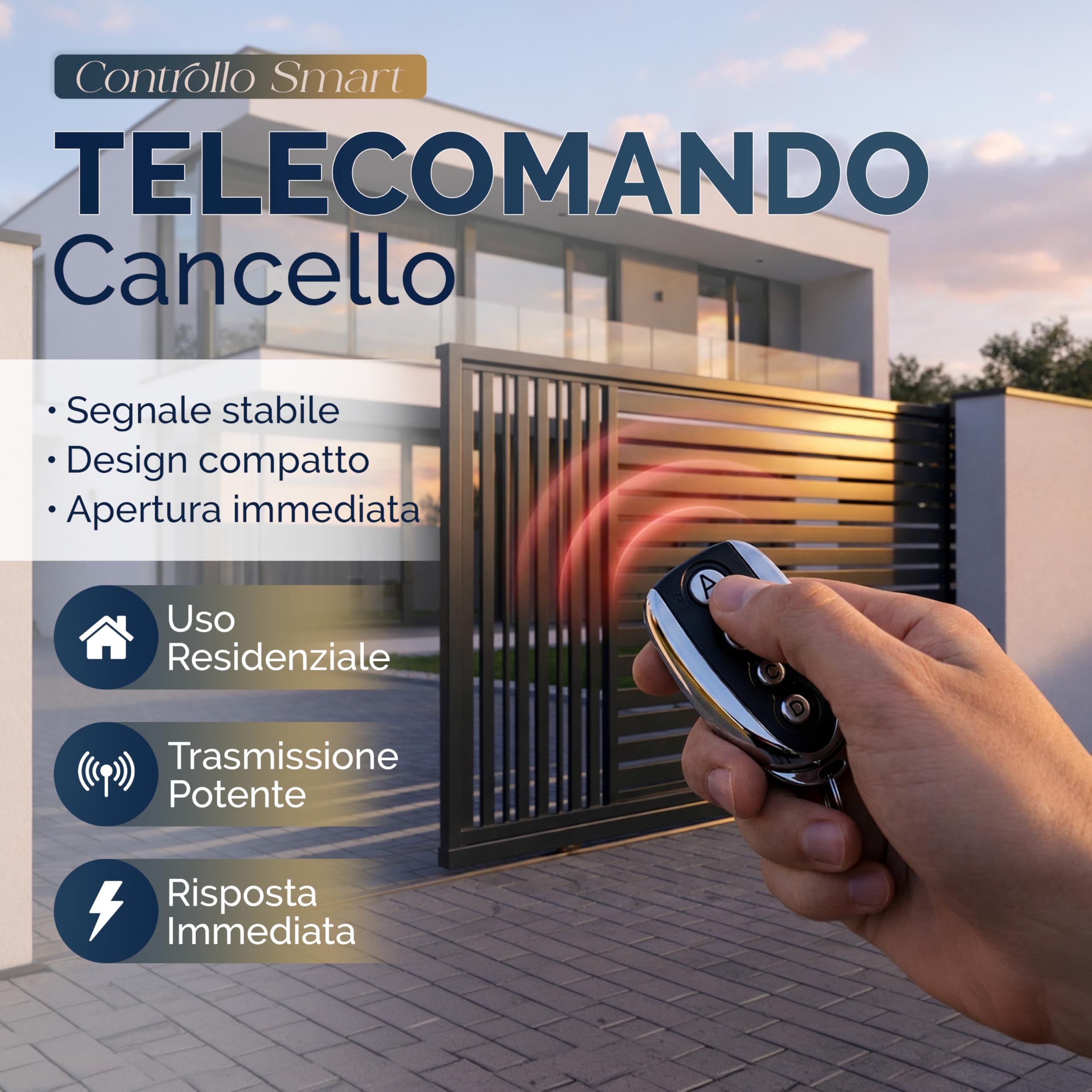 Telecomando Cancello Universale – Radiocomando Multifunzione per Cancelli e Garage