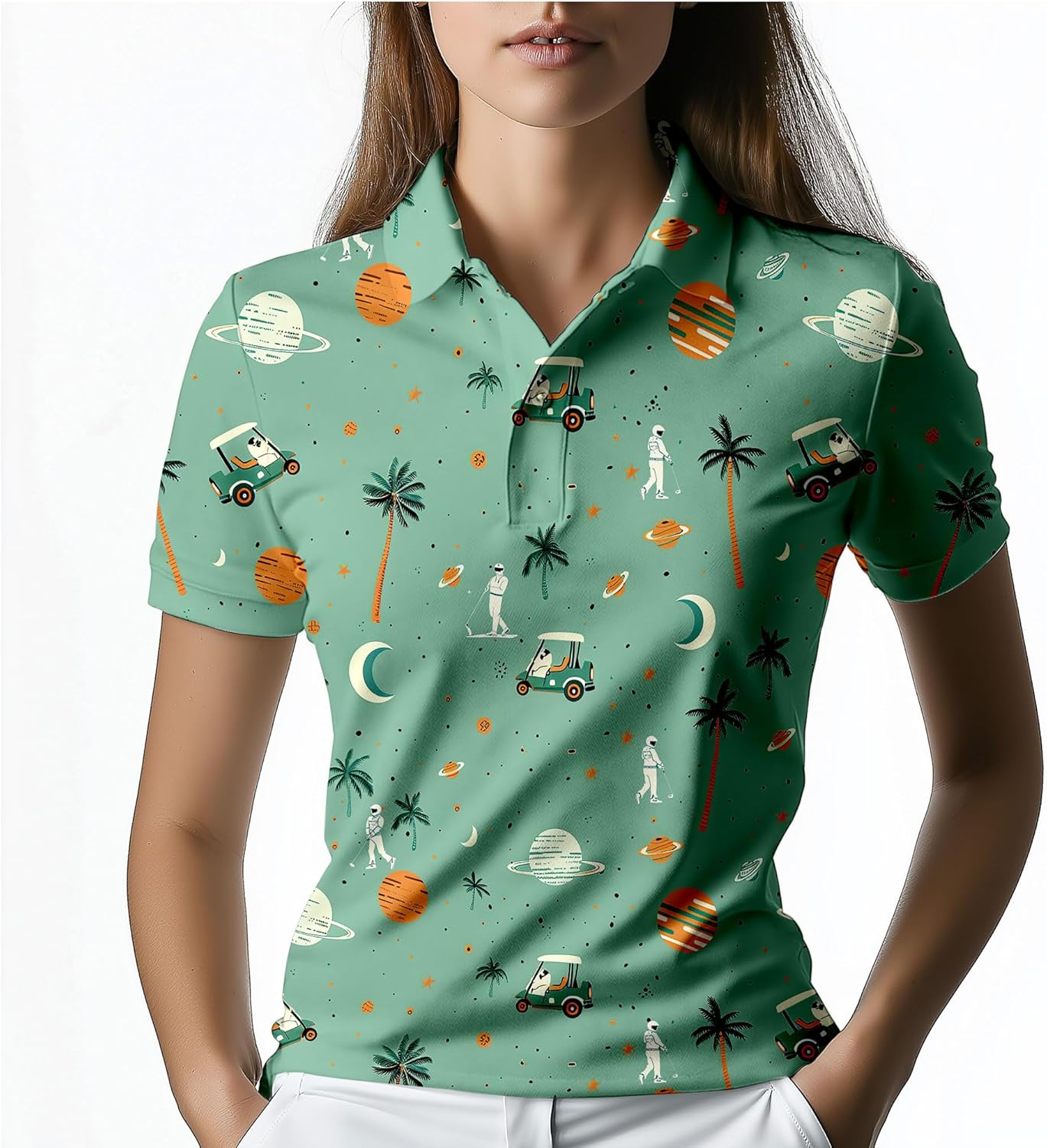 Womens Golf Shirt Funny Golf Shirts for Woman Short Sleeve Shirts for Tennis - Image 6