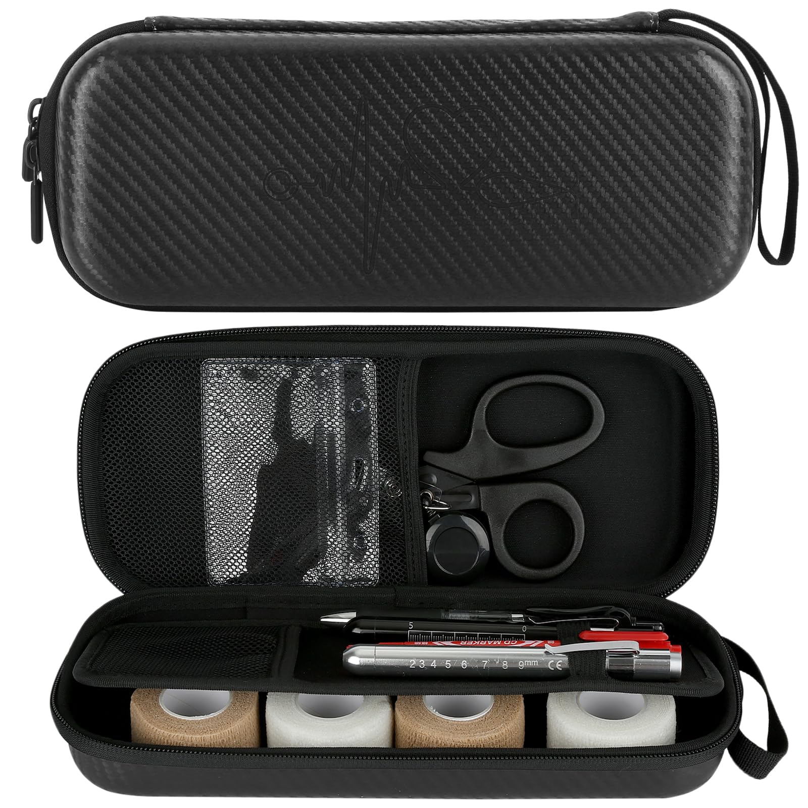 CDBXPRGStethoscope Case for 3M Littmann,Stethoscope Carrying Case for Nurse Accessories, Hard Stethoscopes Case with Pocket Compatible for Omron/ADC/MDF Stethoscope,Gift for Nursing Students Black