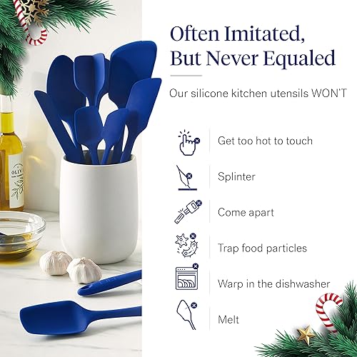 Miniatura 5 de GIR Get It Right - Juego de utensilios de cocina esenciales de silicona, 10 piezas, cucharón, espátula, abatible, cuchara y cuchara, utensilios de