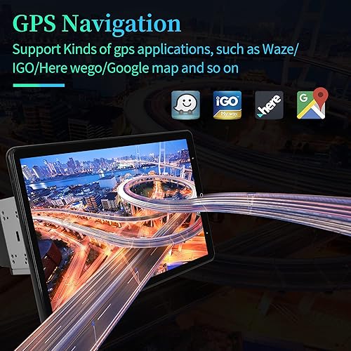 Miniatura 5 de Cidava Radio estéreo universal de doble DIN para automóvil Carplay de 13.3 pulgadas, octa núcleo, navegación Android giratoria estéreo para