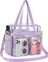 Vista 26 de Bolsa de mano transparente Oraben aprobada por el estadio 12 x 6 x 12 Bolsa de estadio para trabajo, deportes, juegos, gimnasio
