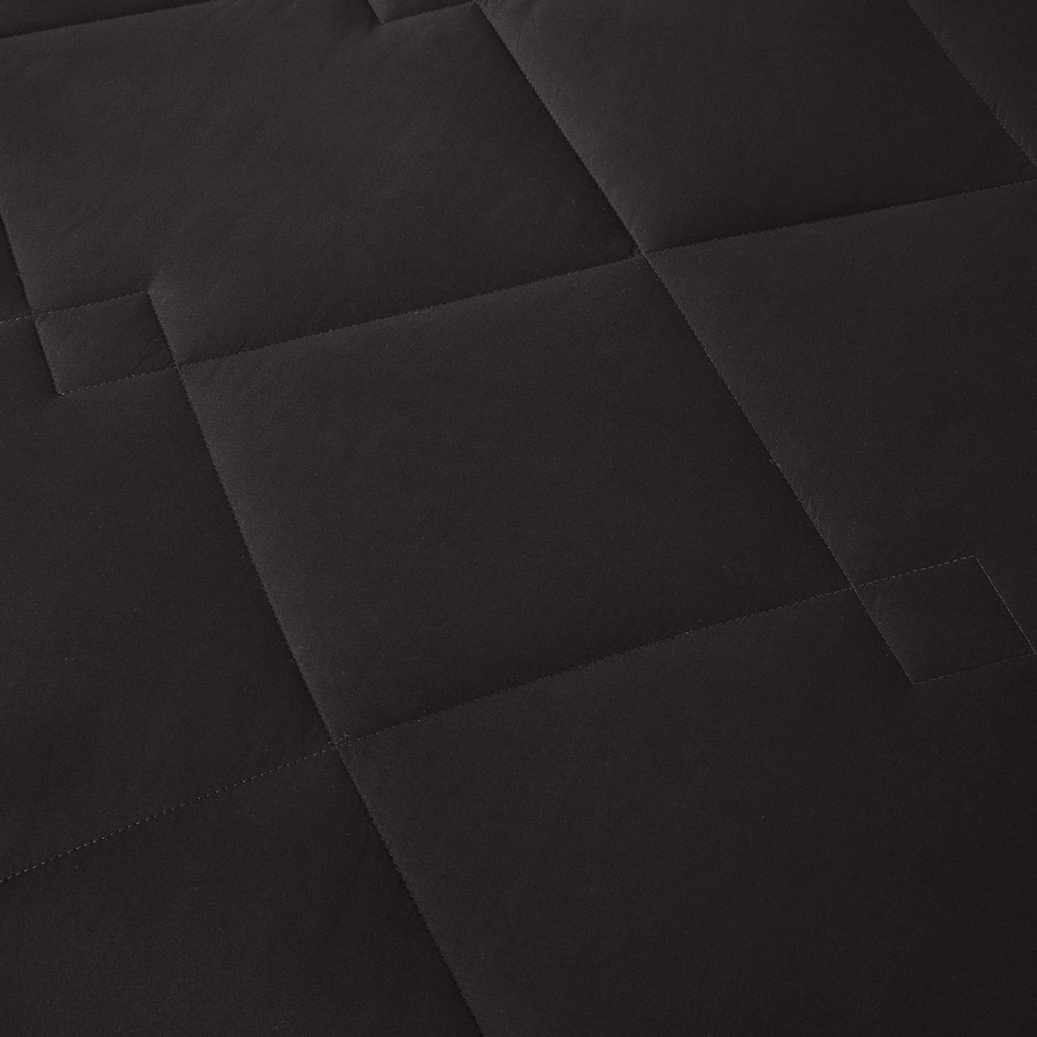 Comfort Spaces Vixie Reversible Comforter Set - Trendy Casual Geometric Quilted Cover, All Season Down Alternative Cozy Bedding, Matching Sham, Black/Gray, Full/Queen 3 piece - Image 13