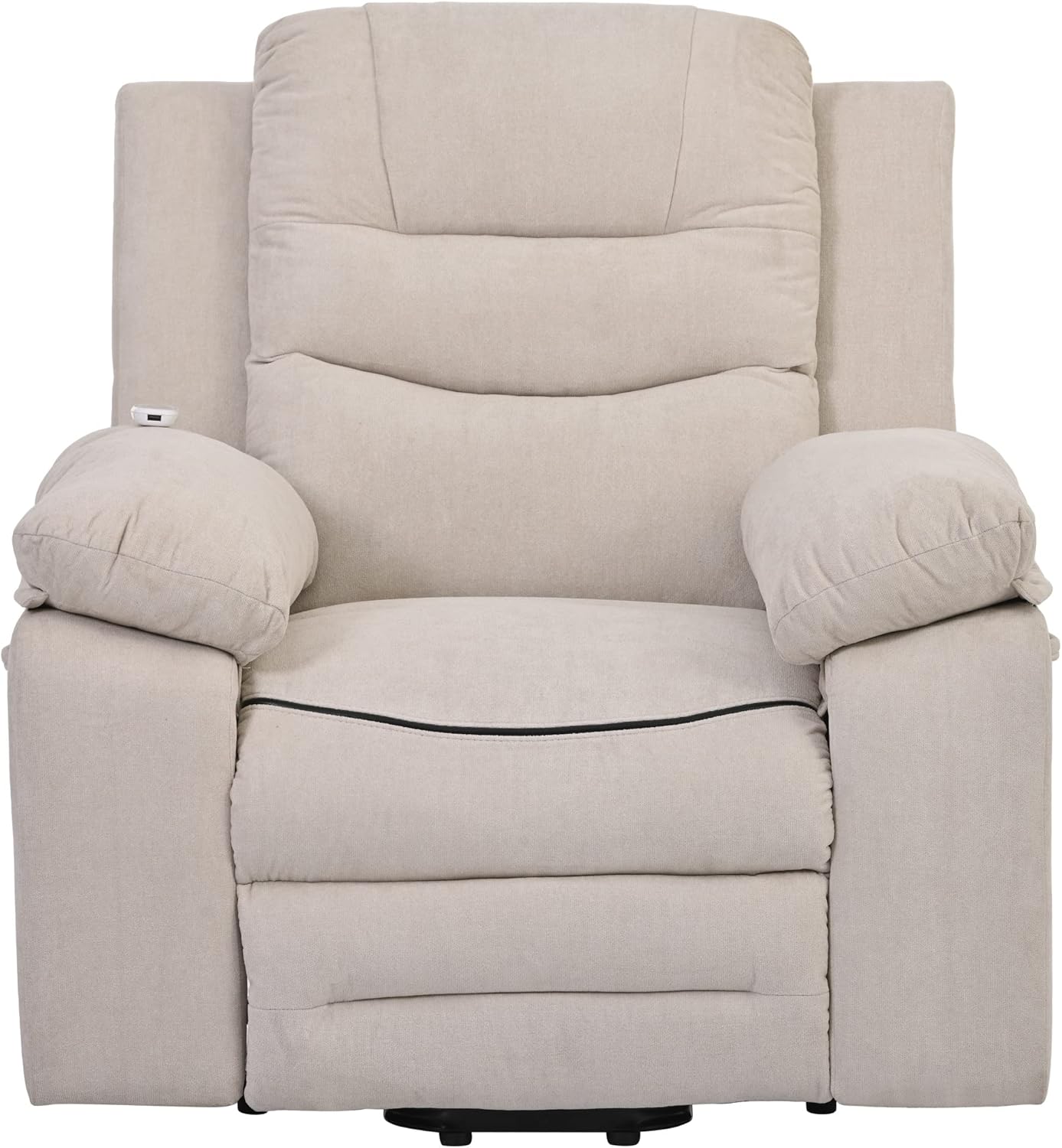 Harper & Bright Designs Massage Recliner, Power Lift Chair for Elderly with Adjustable Massage and Heating Function, Recliner Chair with Infinite Position and Side Pocket for Living Room, Beige