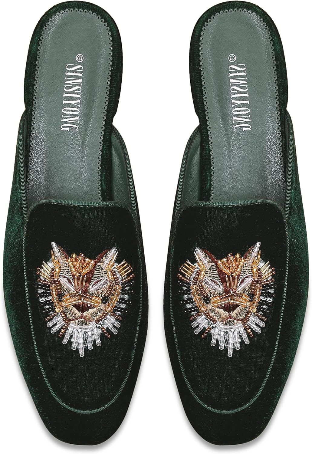 Mulas bordadas para mulheres Round Toe Backless Angola Ubuy