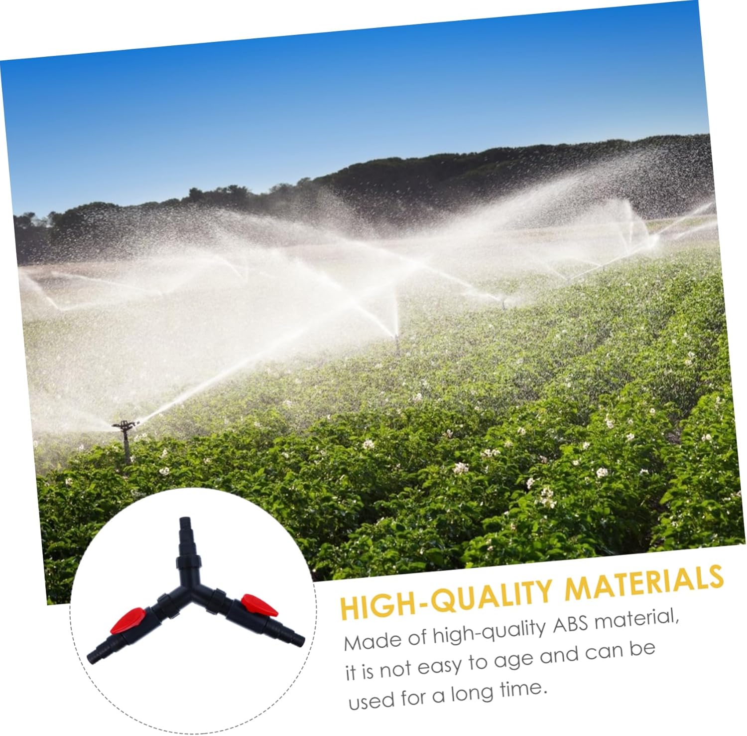 Y Shaped Three Way Shut Off Connector Adapter for Garden Irrigation Durable Hose Splitter with Easy Operation and Leak Design for Various Applications