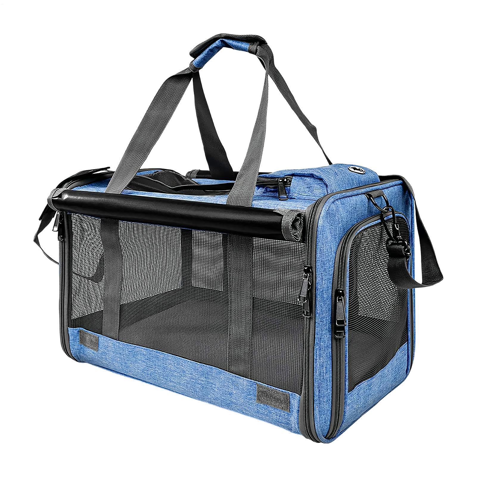 Transportín para Gatos hasta 9 kg Tote de Viaje Transpirable
