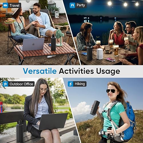 Miniatura 6 de Banco de energía portátil para portátil con salida de CA de 120 W, USB C PD 65 W 31200 mAh116 Wh estación de energía portátil para acampar