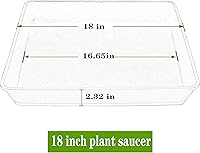 Vista 2 de Paquete de 4 platillos cuadrados para plantas de 18 pulgadas, platillo de plástico duradero, platillos resistentes para macetas, macetas