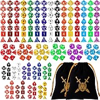 Vista 13 de Yilloog 350 piezas compatibles con juegos de dados DND, juego de dados poliédricos al por mayor con bolsa de cordón, dados para juegos de rol