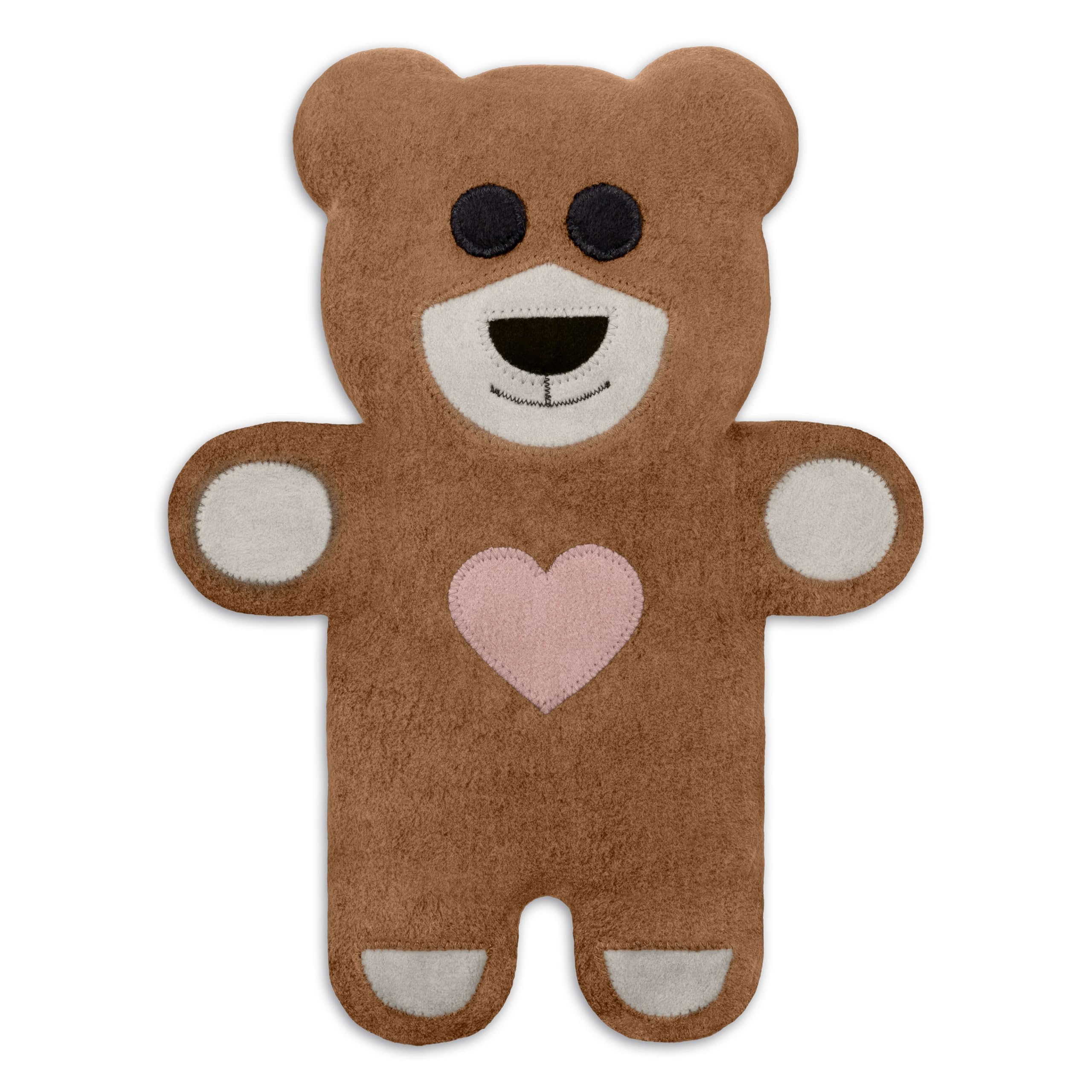 LESCHI Bolsa Semillas Microondas de 100% Algodón y Trigo Orgánicos, Saco de Semillas con Funda Lavable, Saco Térmico de Semillas para Dolores Menstruales, Cólicos y Dolor Abdominal, Oso Teddy marrón