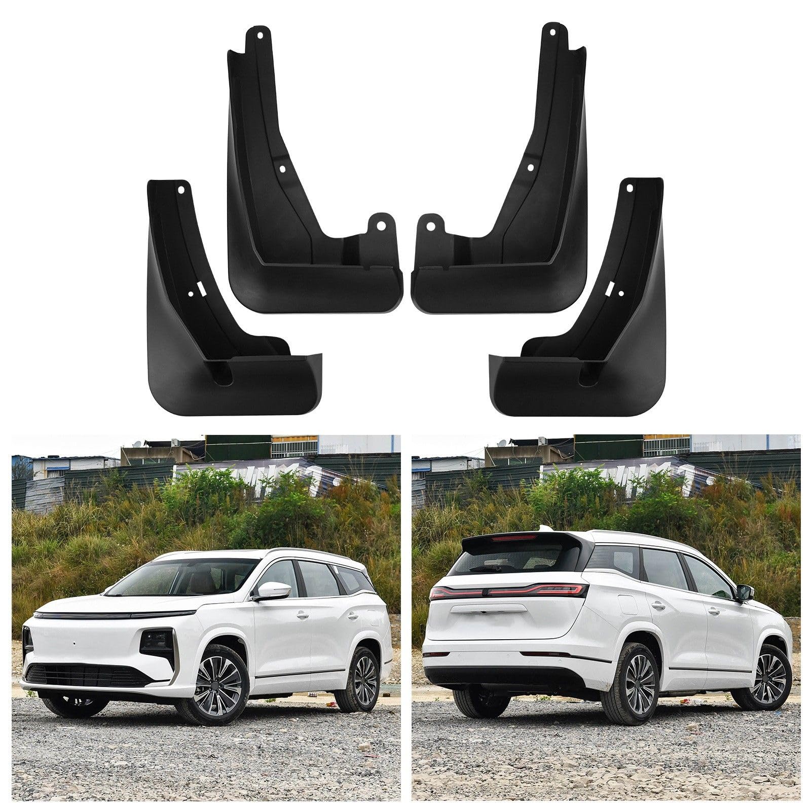 4 Stück Auto Schmutzfänger für Chery Jetour Shanhai L9 2025, Vorne Hinten Kratzfest Spritzschutz Kotflügel Protection Zubehör