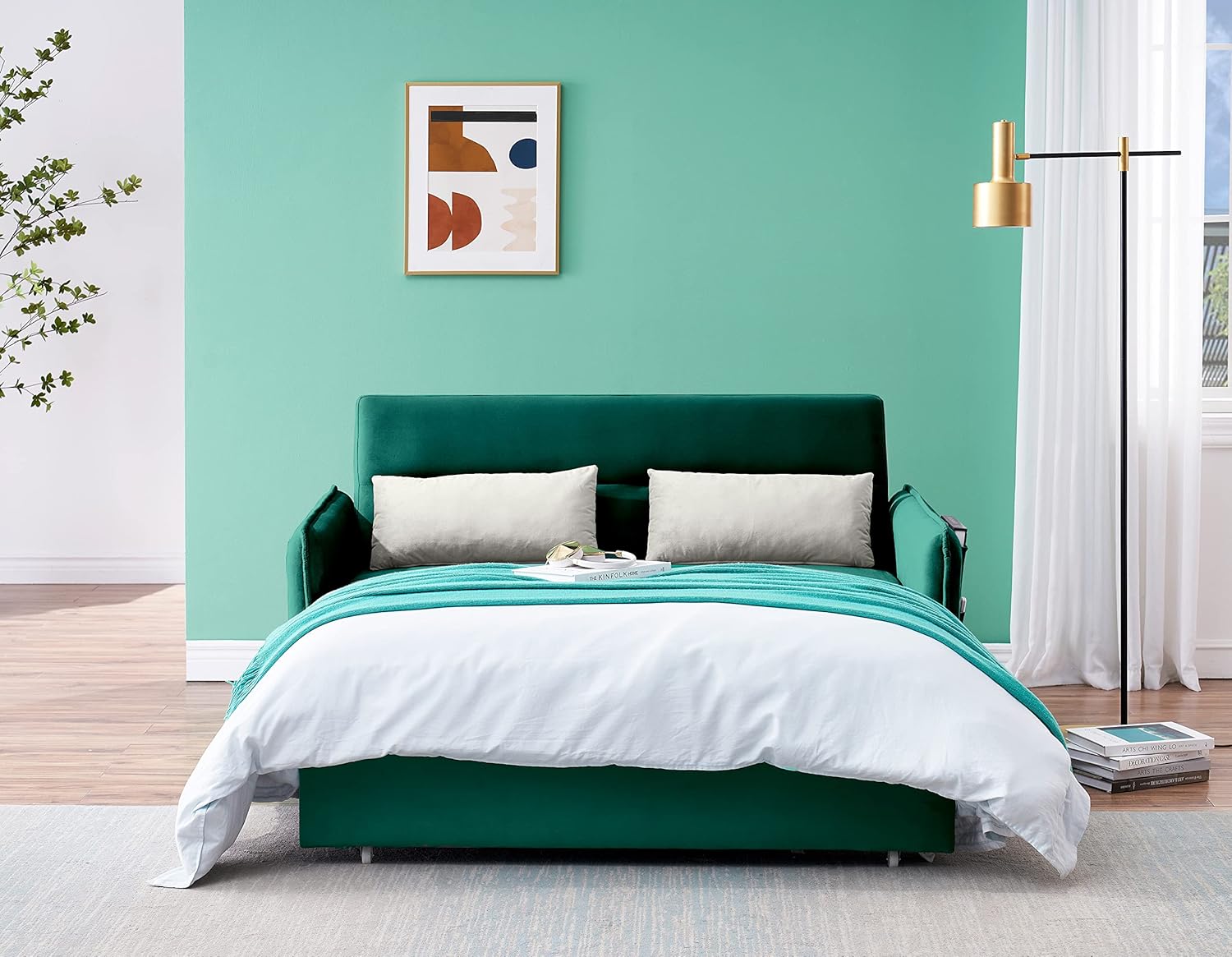 ERYE 3in1 Upholstered Futon Sofa Loveseat Convertible