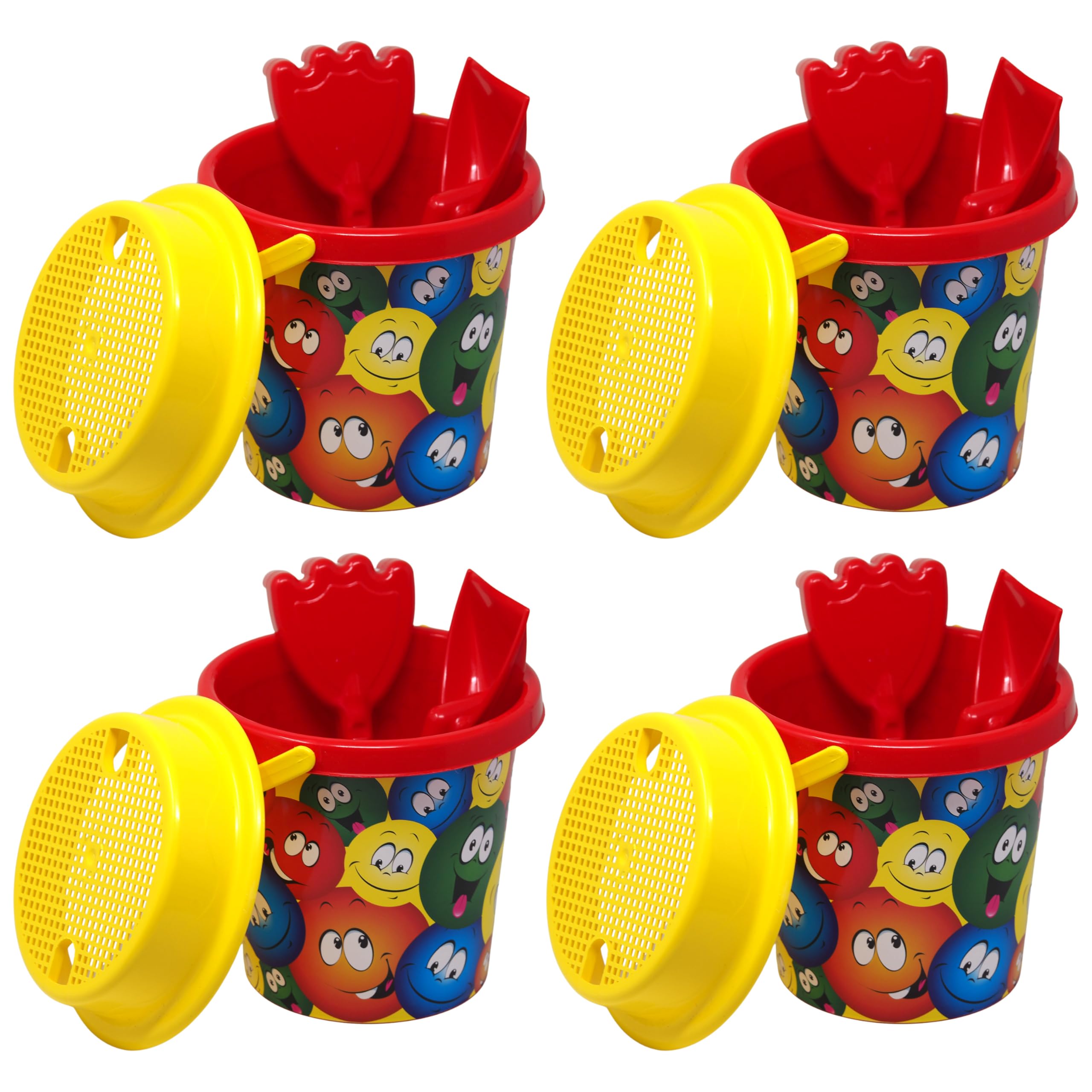 16pc Children's Beach Bucket and Sand Toy Play Set with Sieves and Spades