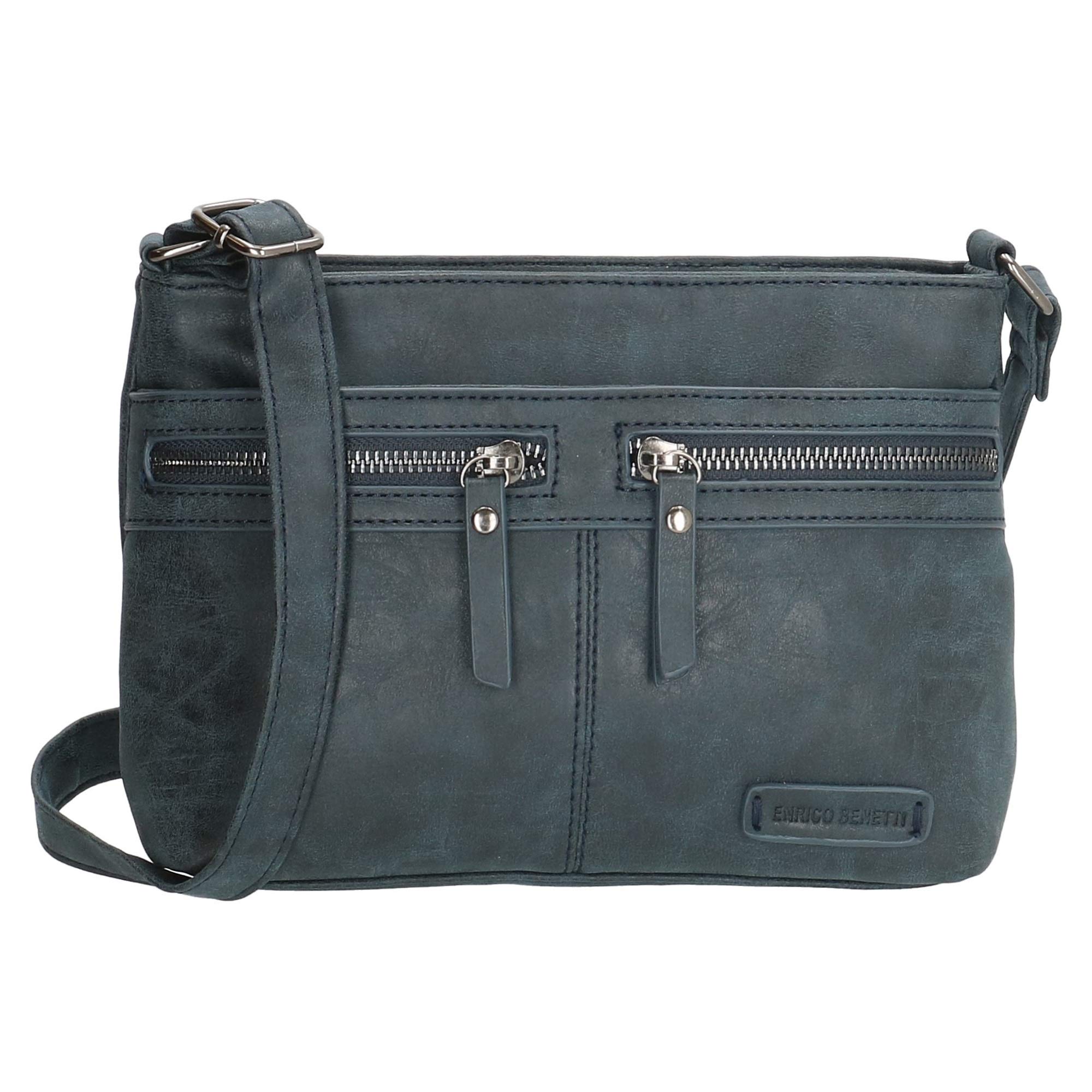 Enrico Benetti 66322 Single Handle Faux Leather Handbag (Navy)