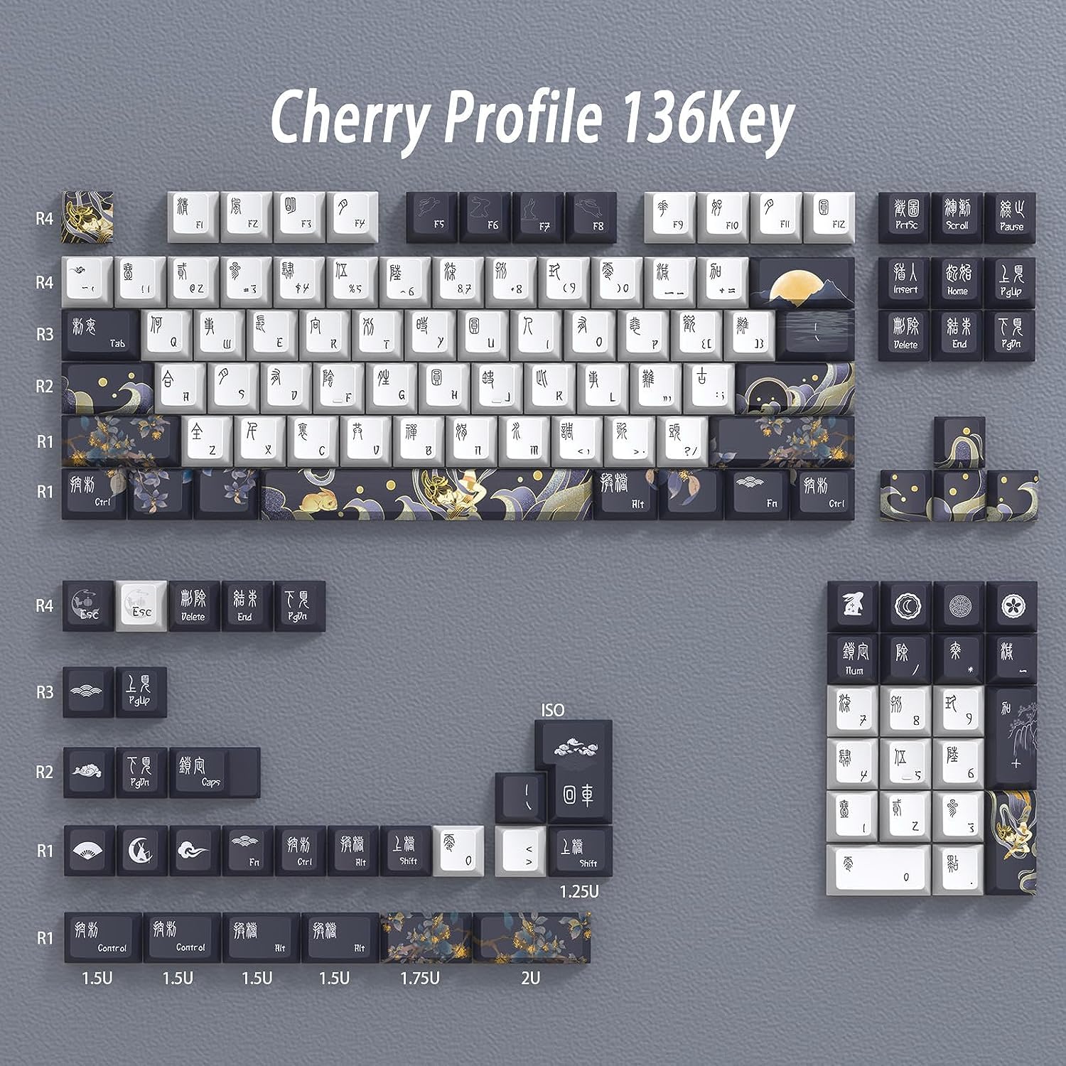 Amazon.com: MOLGRIA Eastern Antique Custom Keycaps, PBT Cherry