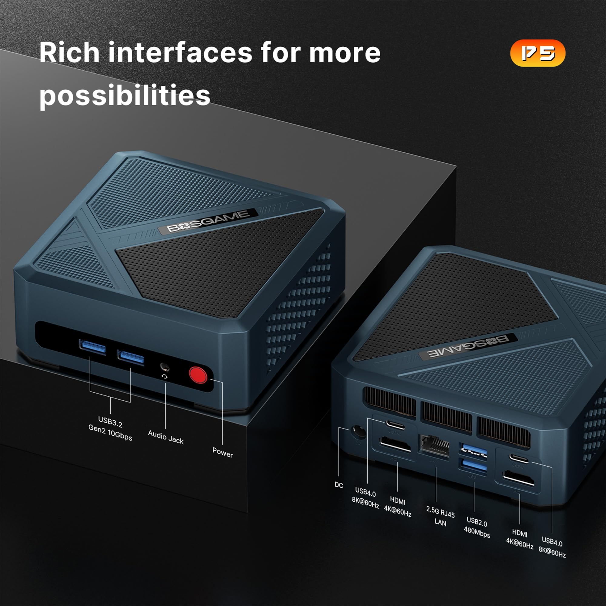Snapklik.com : P5 Gaming Mini PC, Ryzen 5 6600H, Mini Computers, 6C/12T ...