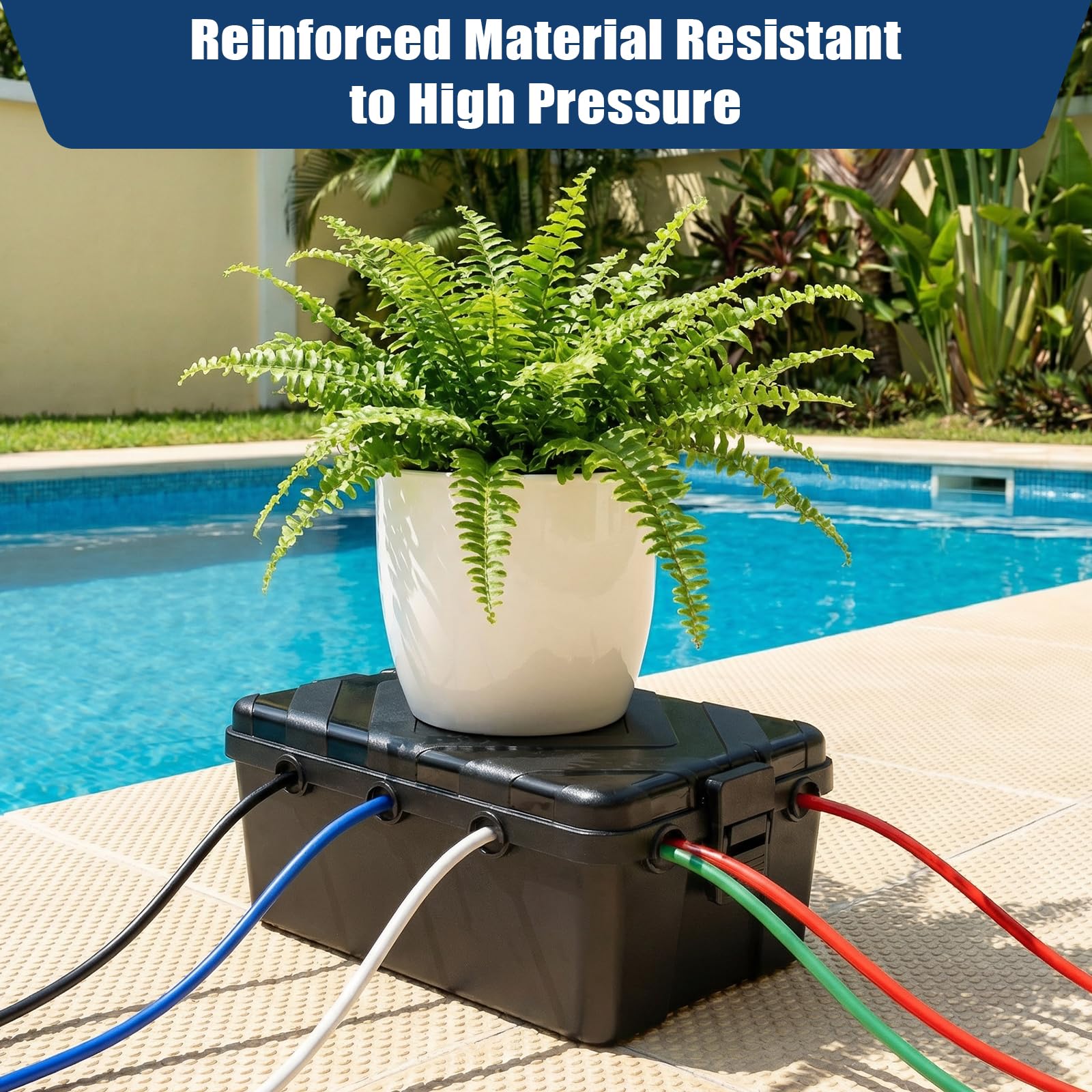 Caja Eléctrica Grande para Exteriores, Caja Eléctrica Impermeable IP54 Resistente al Agua, Accesorios para Electricidad, para Proteger Regletas, Enchufes 32x21x13cm