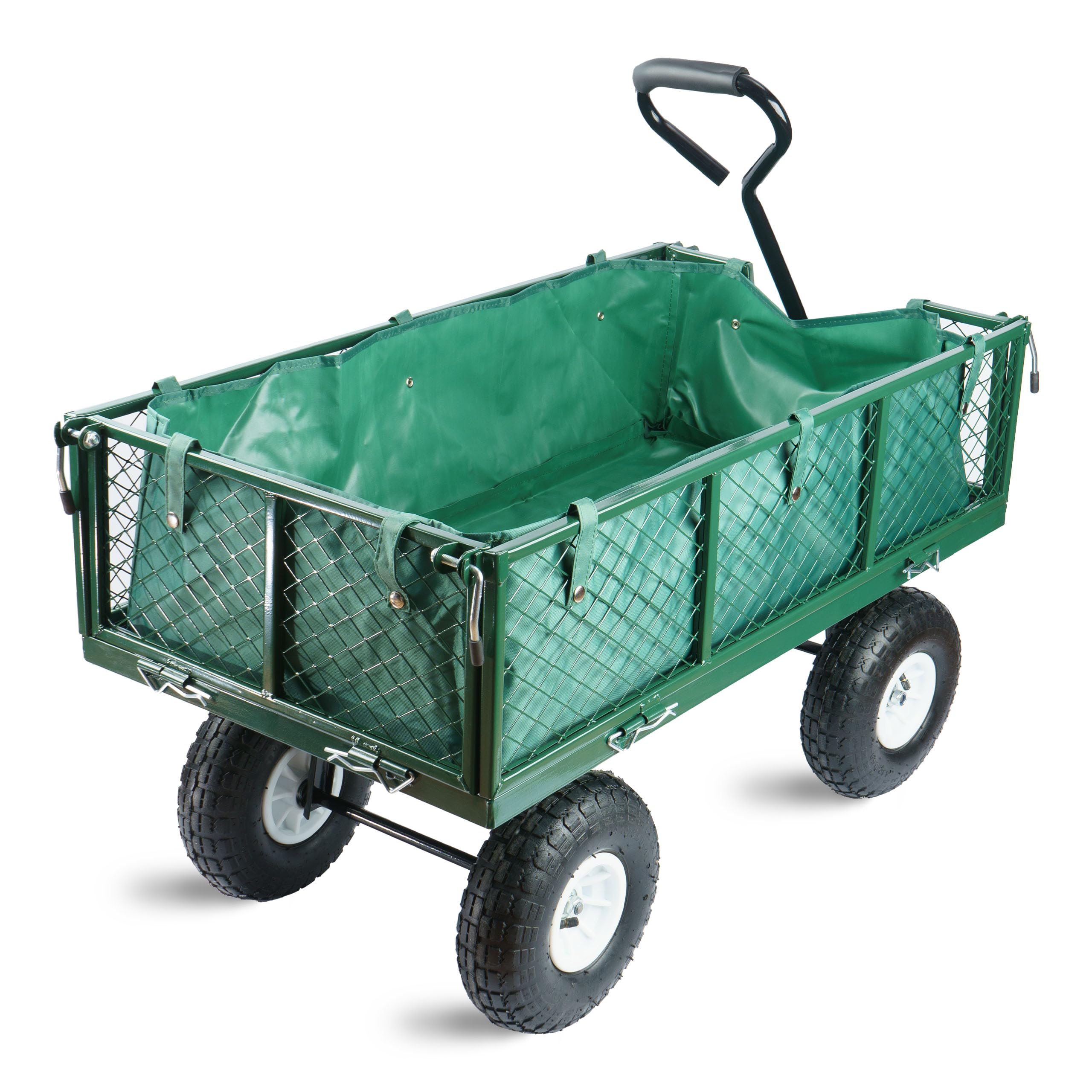 Wózek transportowy ogrodowy do Ogrodu z Plandeką Taczka Przyczepka ogrodowa Udźwig 450 kg Porządki Ogrodowe