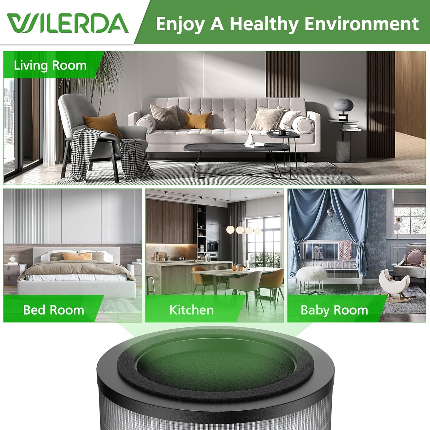 JF100 Replacement Filter, 3-in-1 Pre-Filter, HEPA and Activated Carbon Filtration System, 2 Pack - Image 7