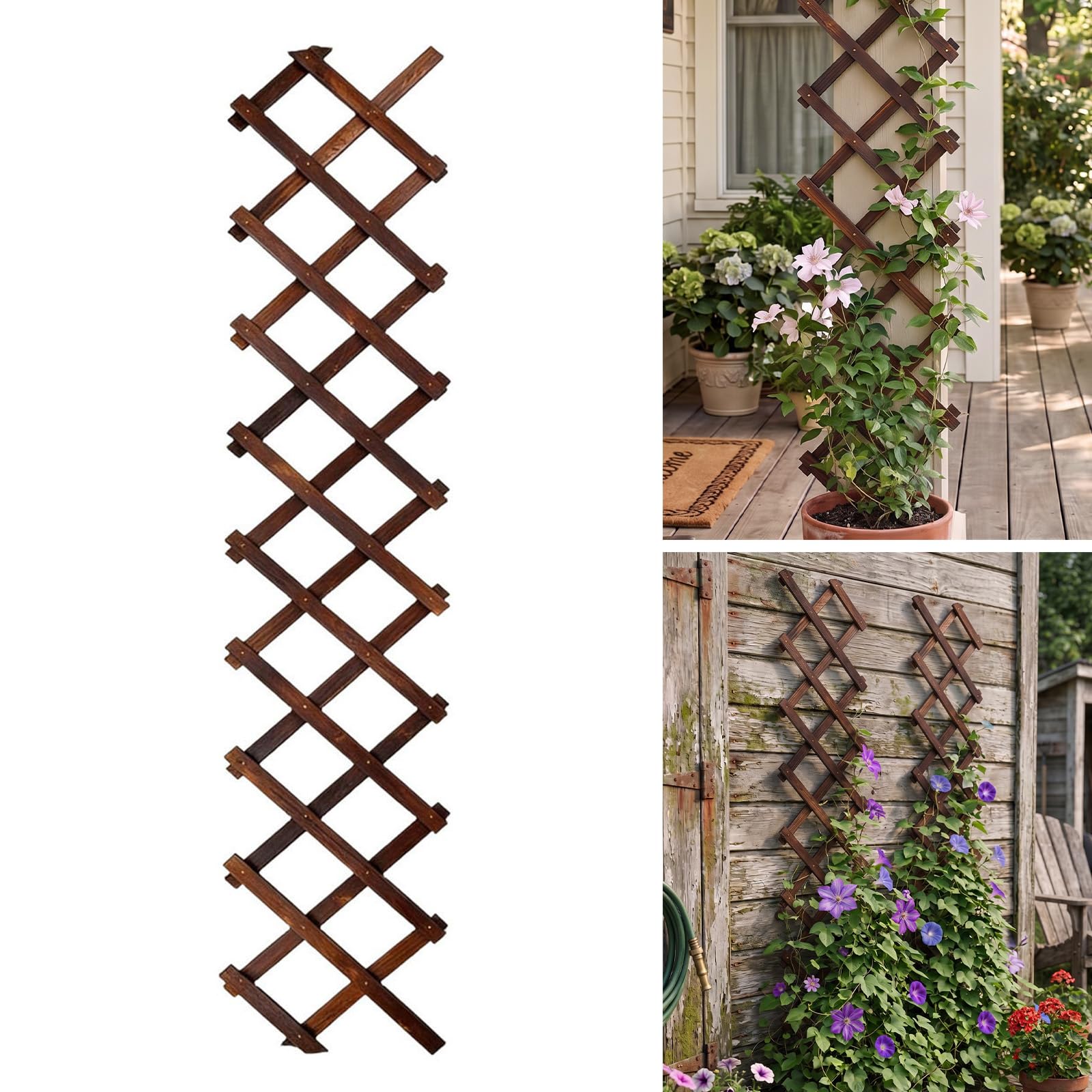 Expandable Garden Trellis, 13"x68" Trellis for Climbing Plants Outdoor 1Pcs