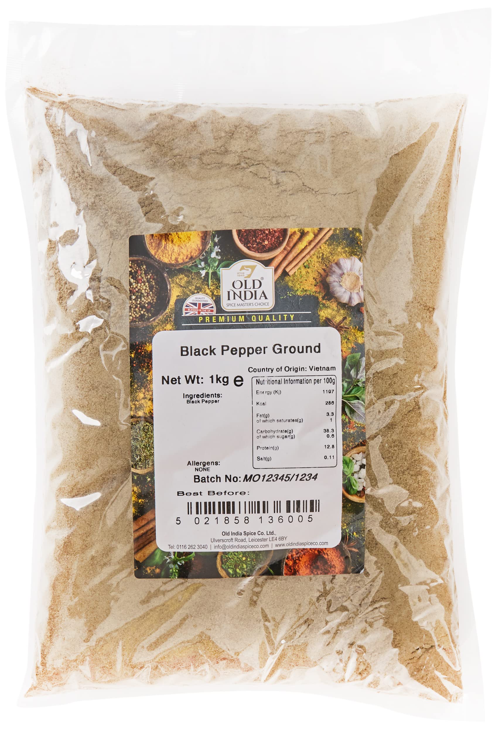 Old India Black Pepper Ground 1kg