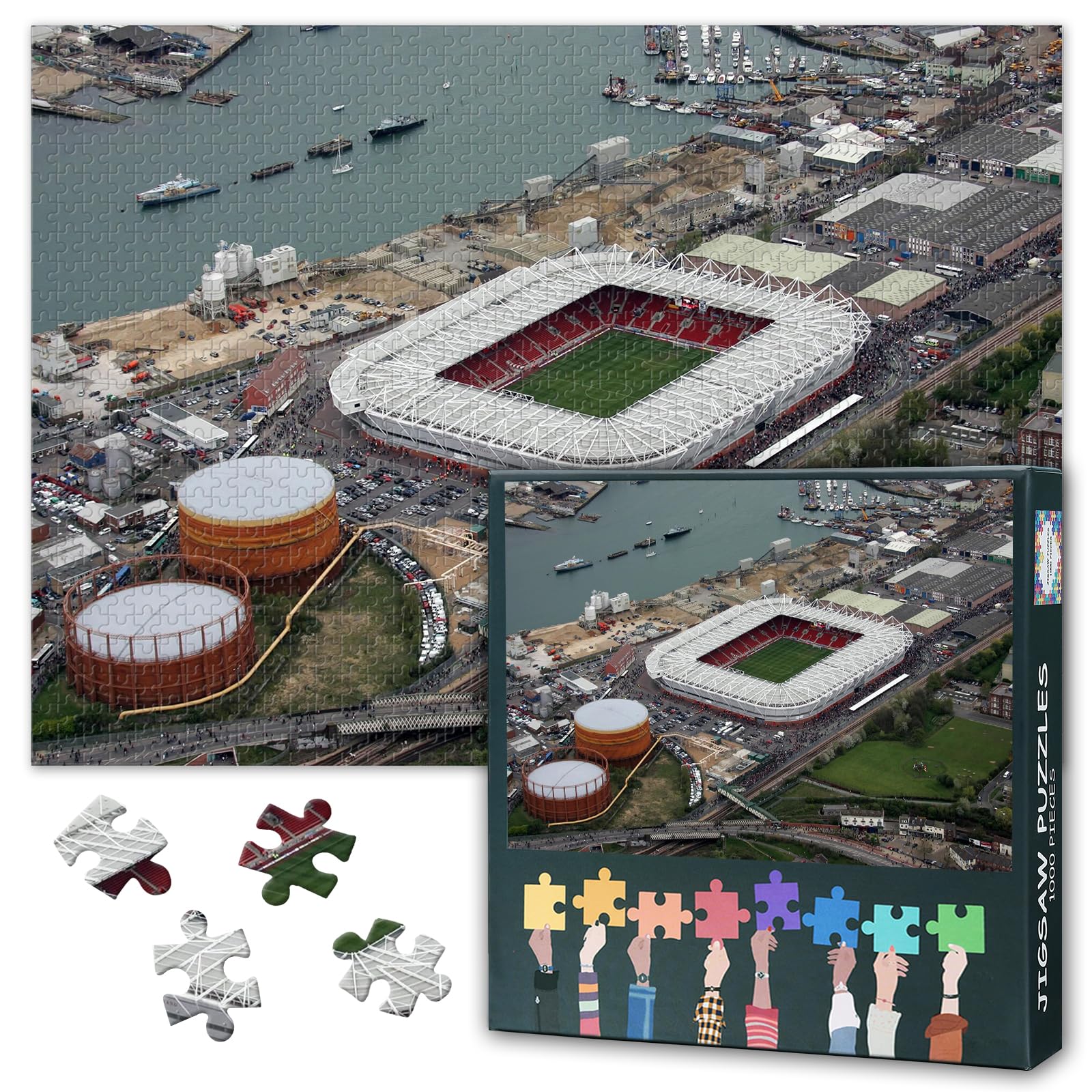 1000-Piece Jigsaw Puzzle for Adults - Southampton FC St Mary's Stadium Puzzles for Bedroom Decor & Family Game Night 50x70cm โ image 1