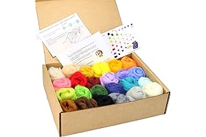 Wool Buddy Felting Wool Kit: Create Vibrant Masterpieces with 24 Colors