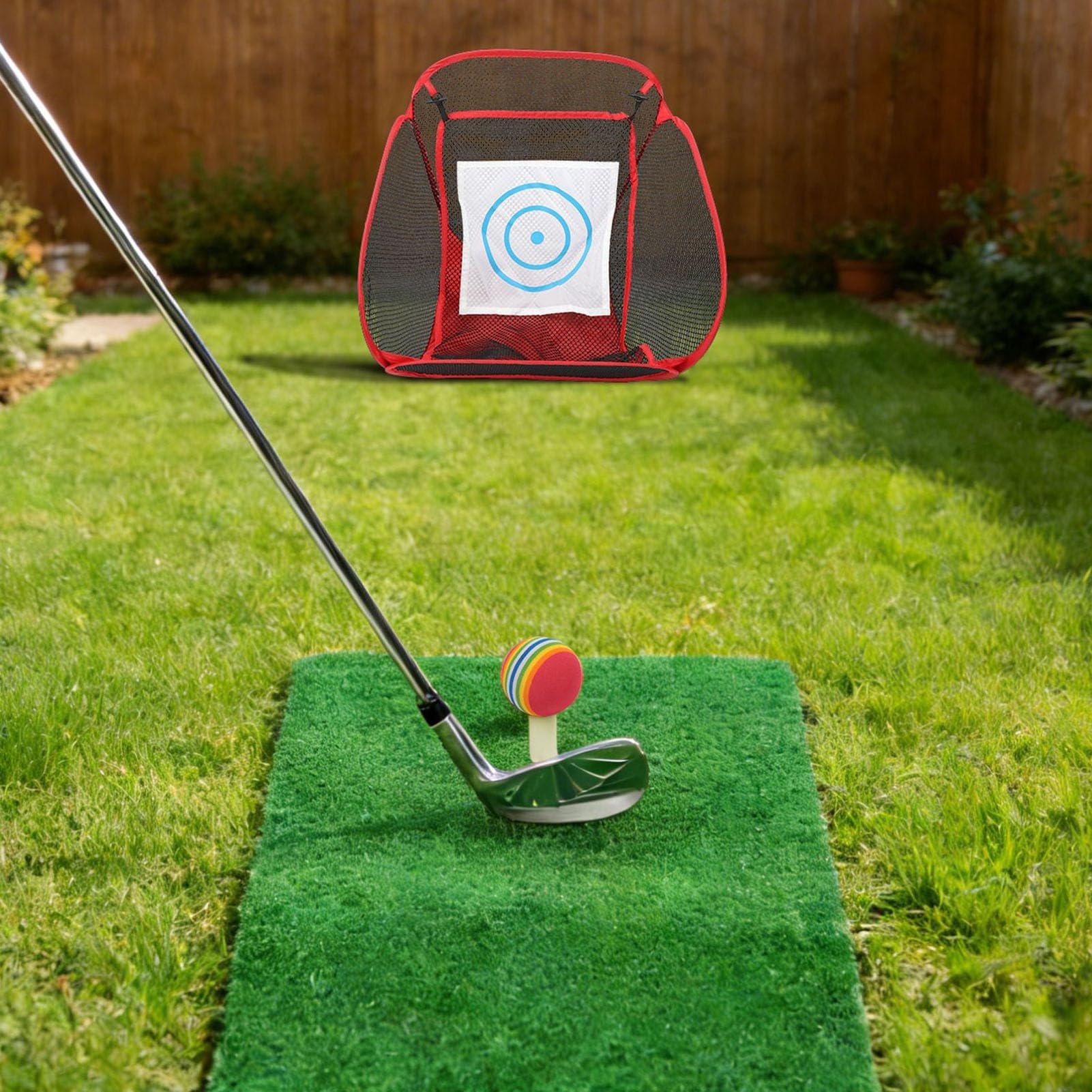 Red de Astillado de Golf, Red de Astillado Plegable con Tapete de Césped, Bolas, Perno Prisionero y Bolsa de Transporte para Entrenamiento para Práctica de Entrenamiento de
