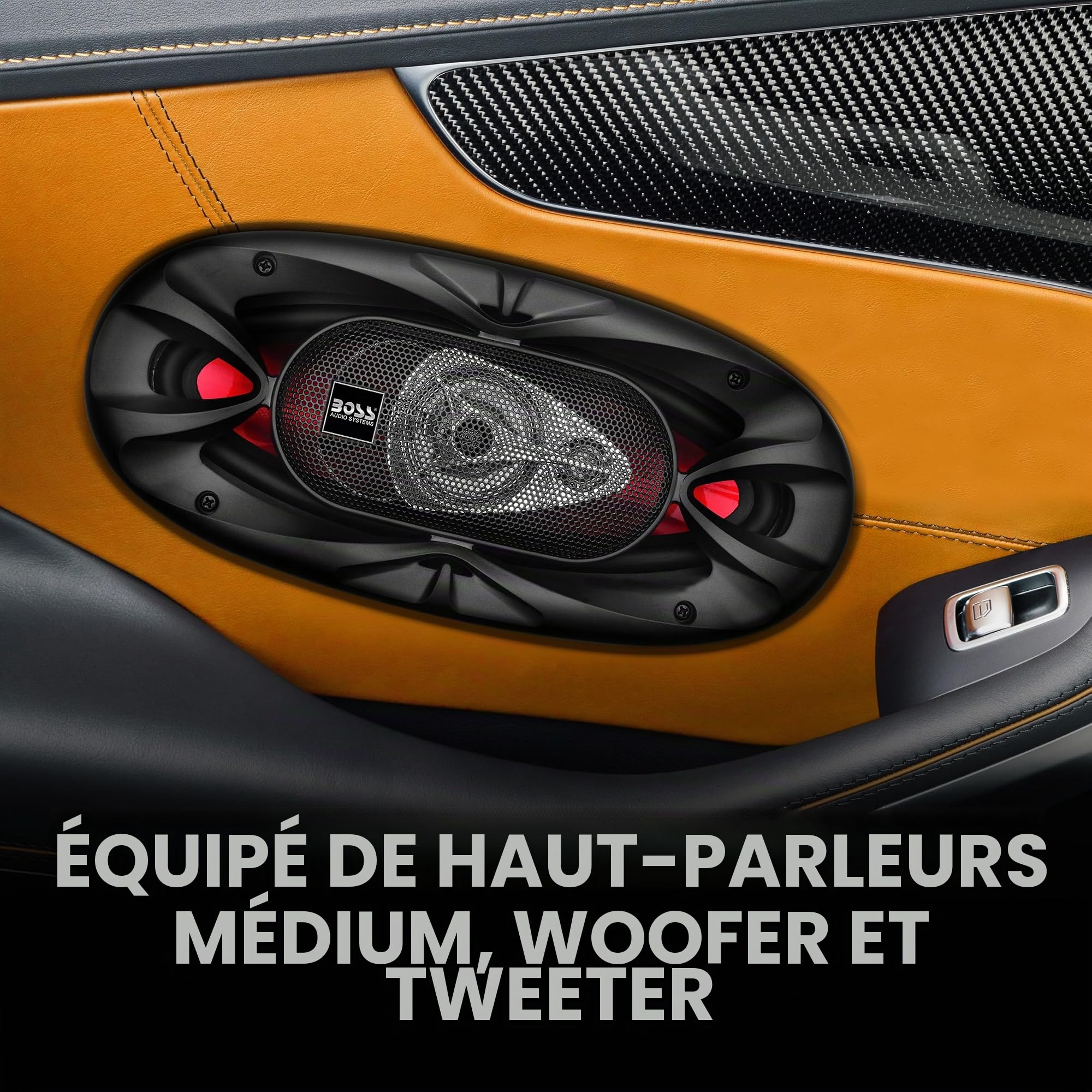 Boss Audio Systems CH4330 3-voies 400W enceinte de voiture - Enceintes de voiture (3-voies, 400 W, 400 W, Aluminium, 100 - 18000 Hz, 287 mm)