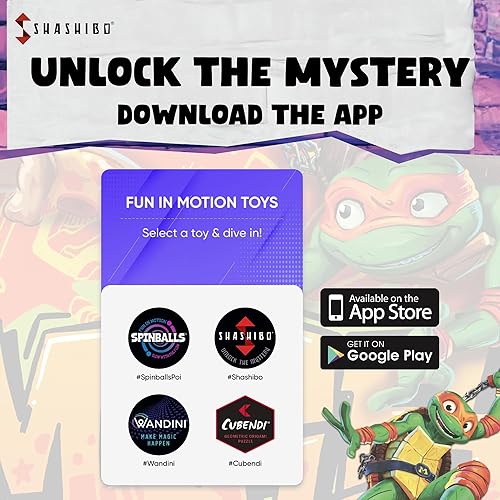 Miniatura 7 de SHASHIBO Teenage Mutant Ninja Turtles - Cubo magnético patentado de rompecabezas con 36 imanes de tierras raras, premiado y patentado, que se