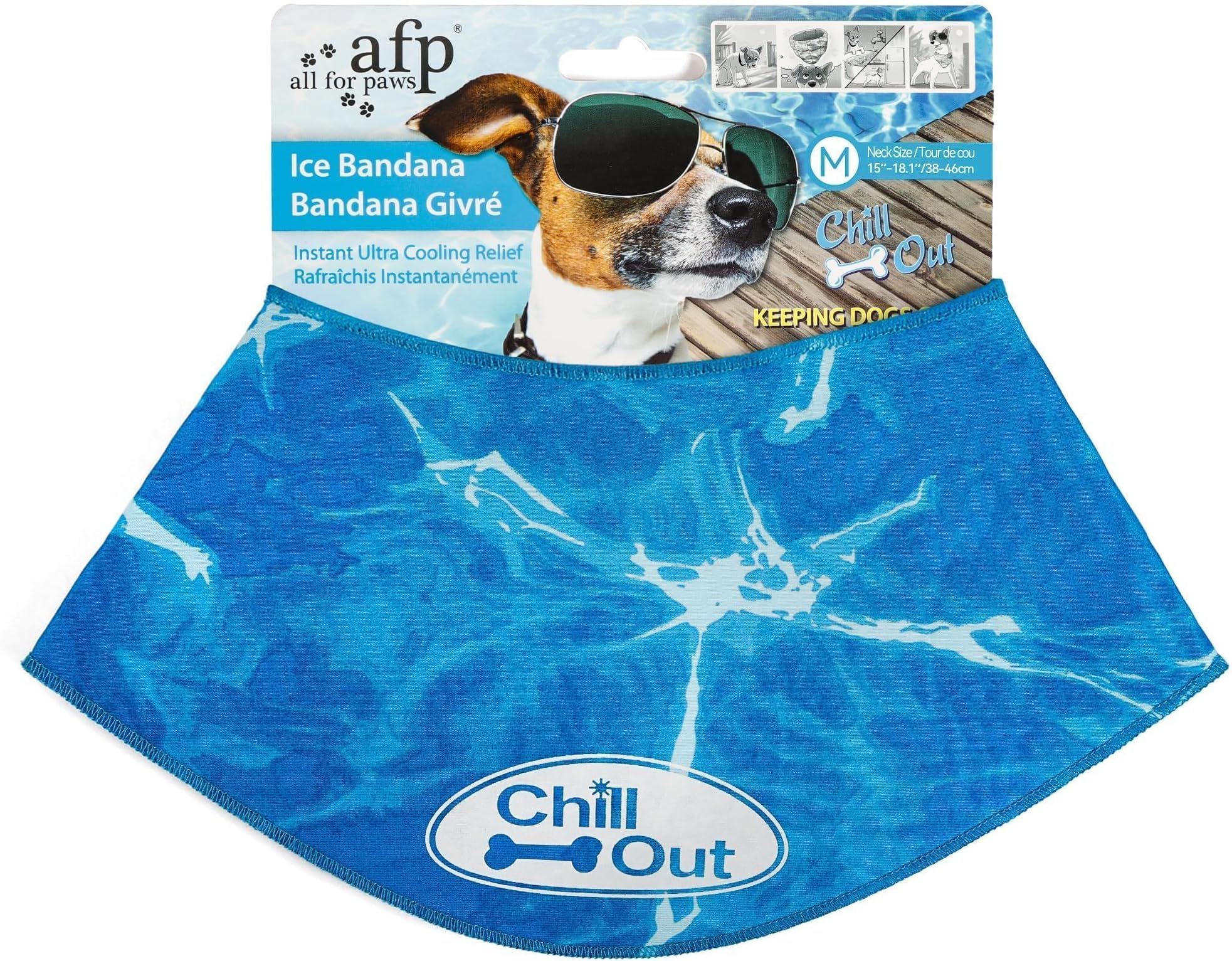 All for Paws Chill Out Ice Bandana, Medium by All for Paws
