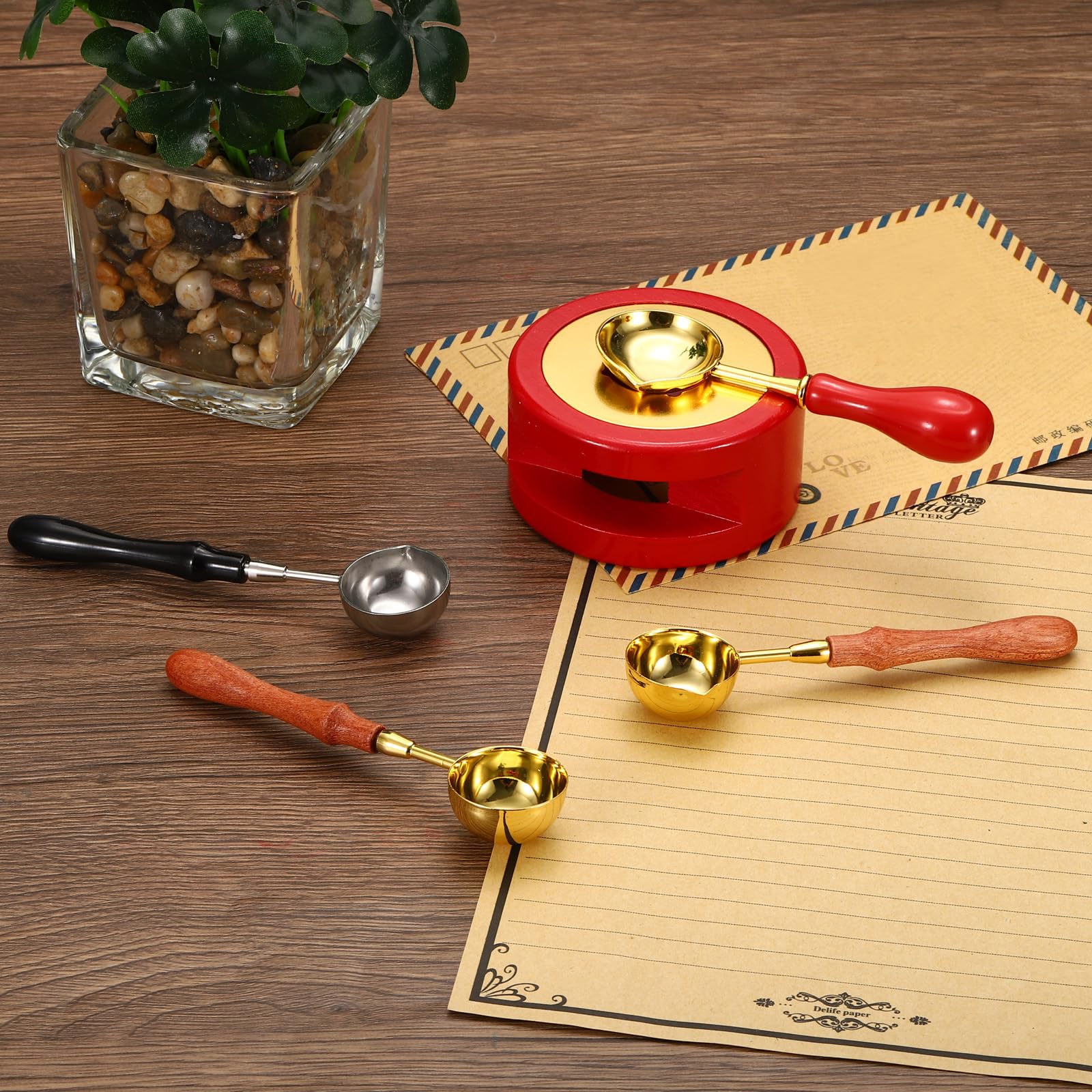 PATIKIL Cuillère à Cacheter En Cire De 4 Pouces, 2Pcs Cuillères En