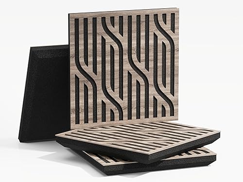 Panel acústico difuso de absorción de sonido Voz 19.7x19.7 pulgadas Espuma de alta densidad Reflejo - Difusión - Insonorización - Aislamiento