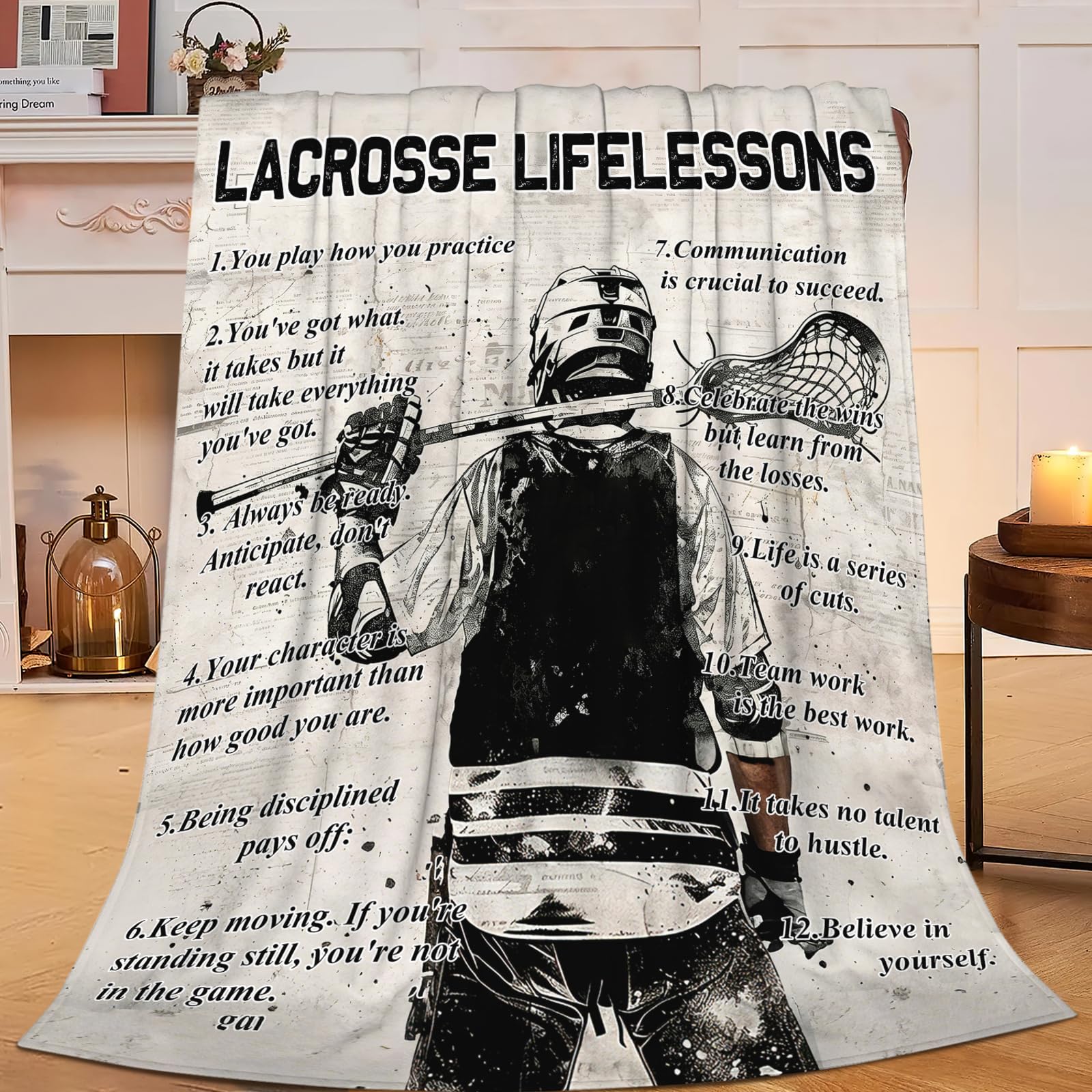 Trimety Lacrosse Blanket Lacrosse Throw Blanket for Boy 80"X60" | Lacrosse Blanket , Lacr…