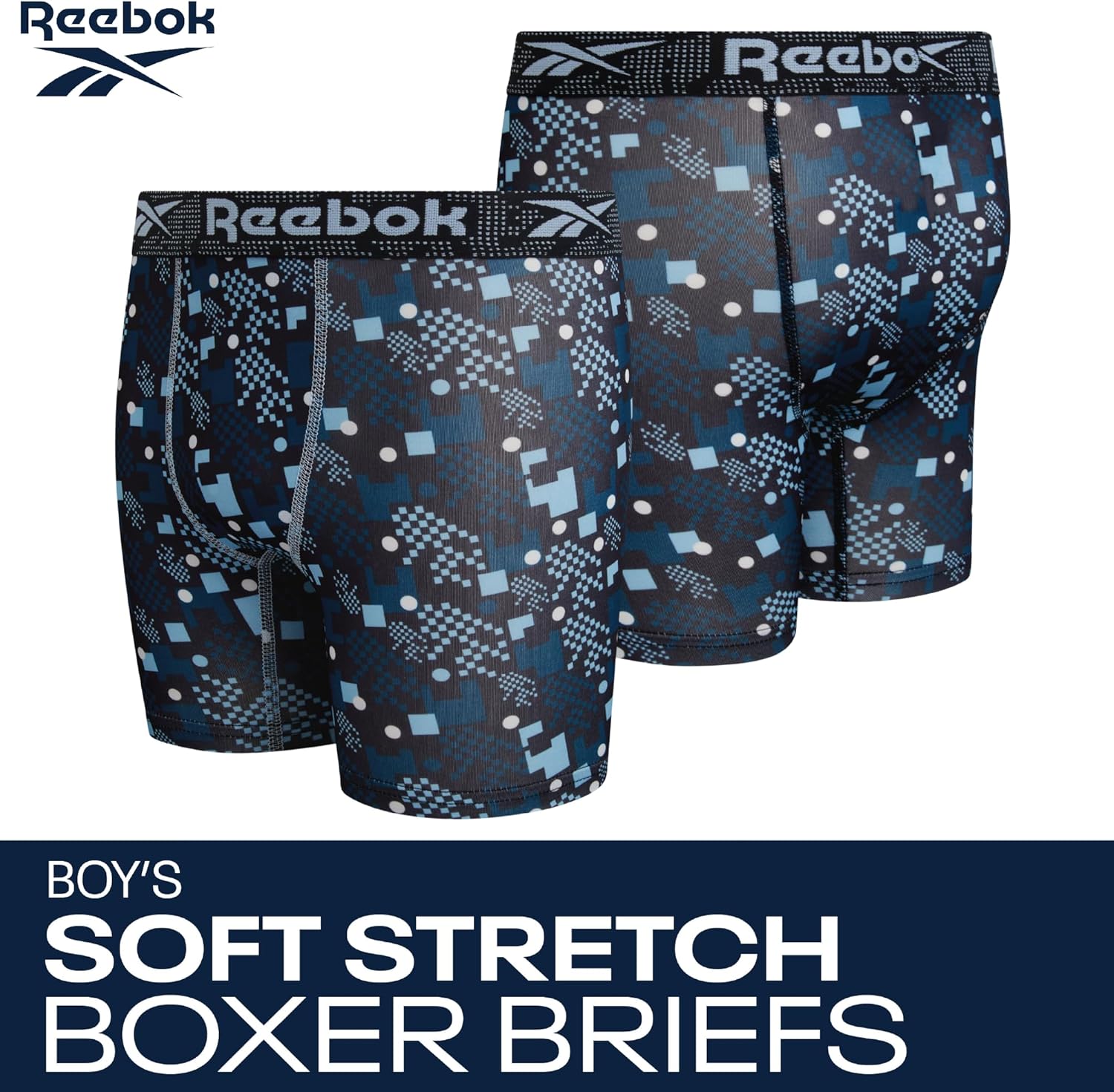 Reebok Boys Boxer Briefs - 8 Pack Soft Comfort Performance Stretch Breathable 5” Inseam Boxer Briefs Boys Underwear (6-18) - Image 3