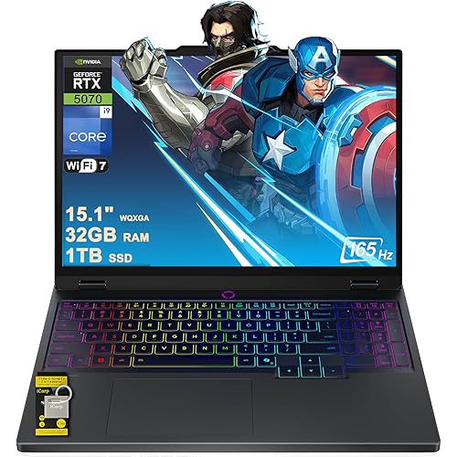 Lenovo Legion 5i Gaming Laptop 15.1" WQXGA 2560x1600 OLED 165Hz (100% DCI-P3, 1000nits HDR) Intel 24-core i9-14900HX 32GB DDR5 1TB SSD GeForce RTX 5070 (Up to 798 AI Tops) RGB Backlit Win11 ICP Hub