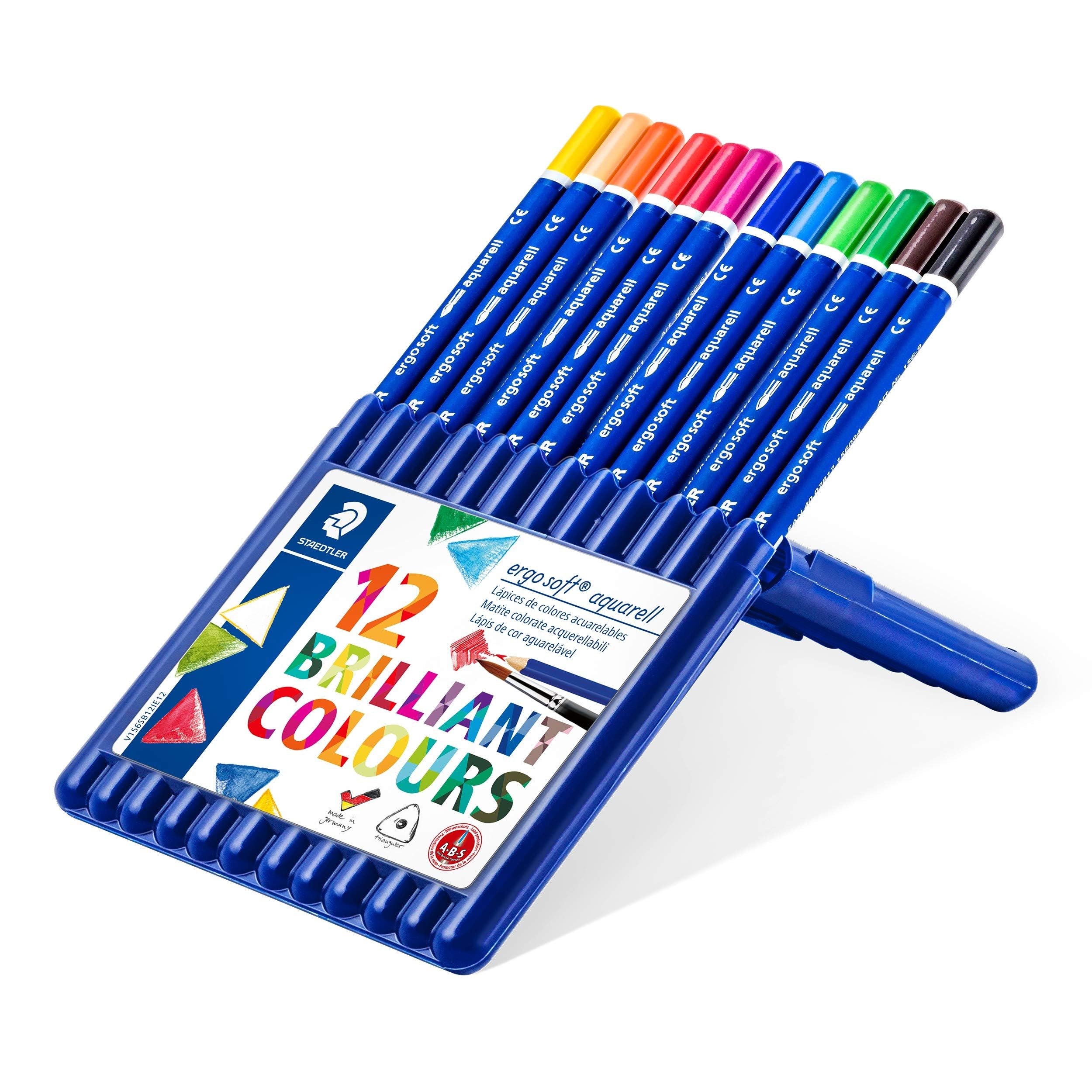 Staedtler 132952 Astuccio Matite Colorate ERGOSOFT, 12 Colori Brillanti, Mina Morbida, Forma Triangolare Ergonomiche, FSC - 3