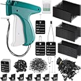 Chumia 3576 Pcs Tagging Gun Clothes Garment Tag Attacher Kit with Needles Standard Plastic Barbs Fasteners Hang Label Strings Gourd Safety Pins Retail Price Size Label for Warehouse(Black)