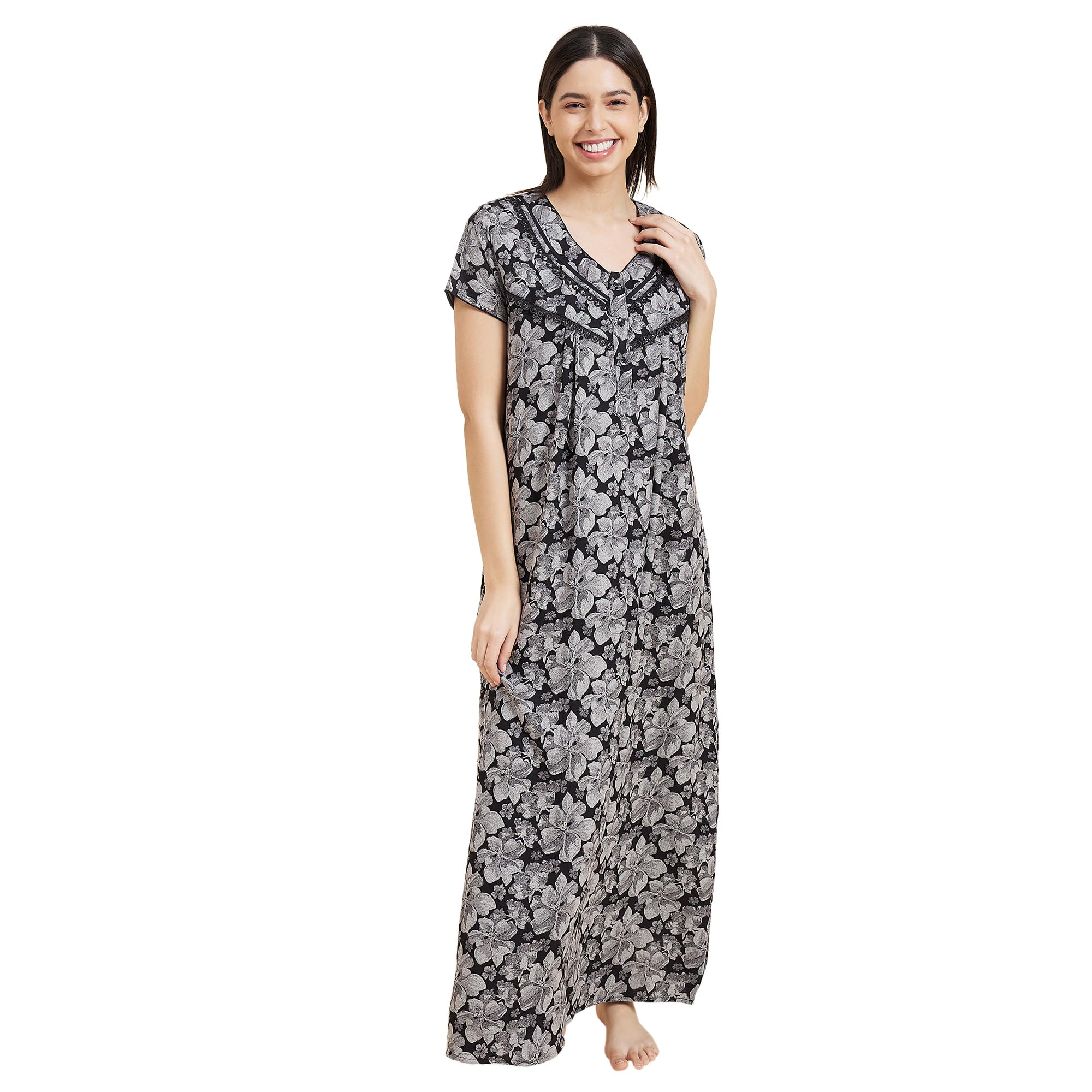 Sweet Dreams Maxi camicia da notte da donna in cotone
