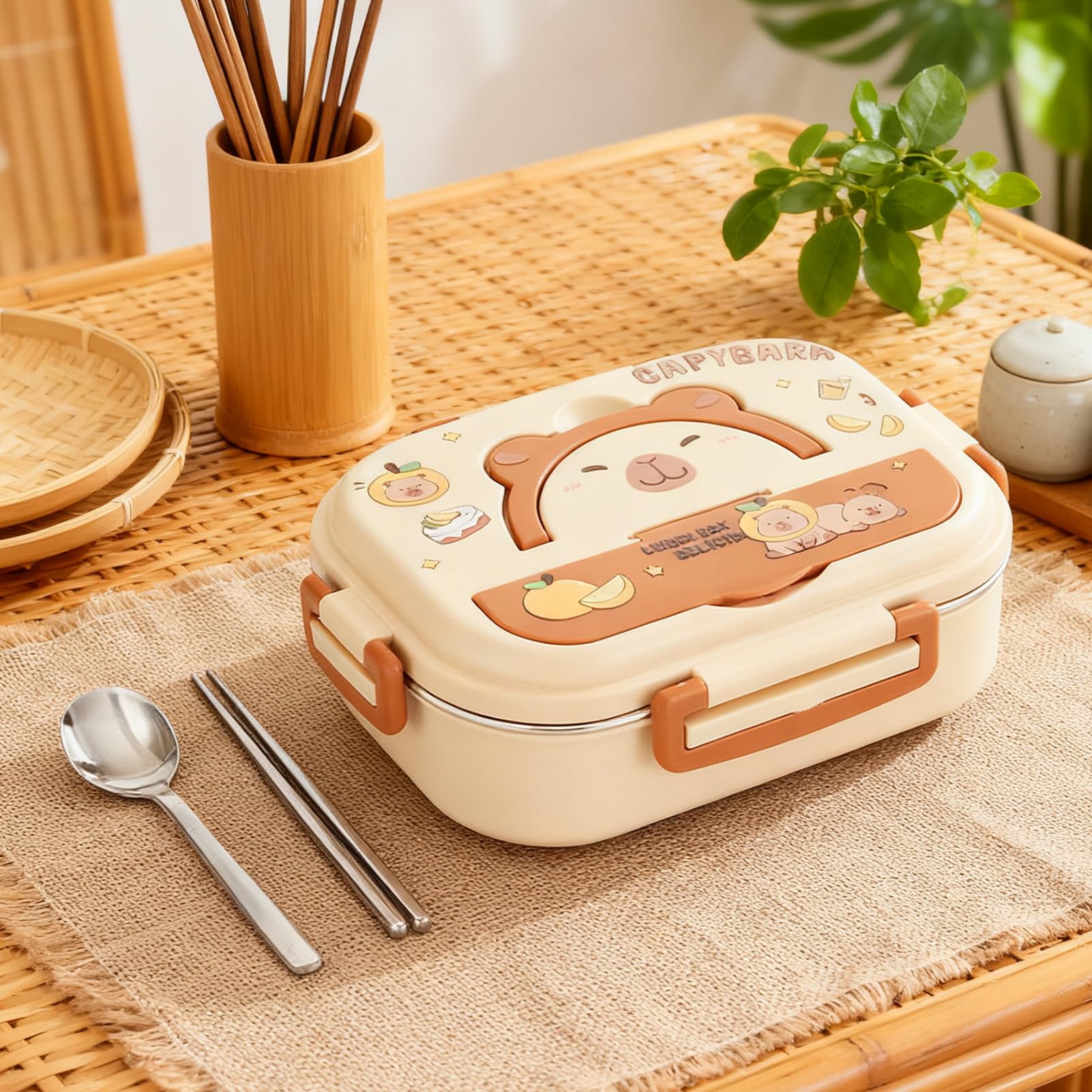 Roestvrijstalen Bento-Box Voor Kinderen, Lunchbox, Bento