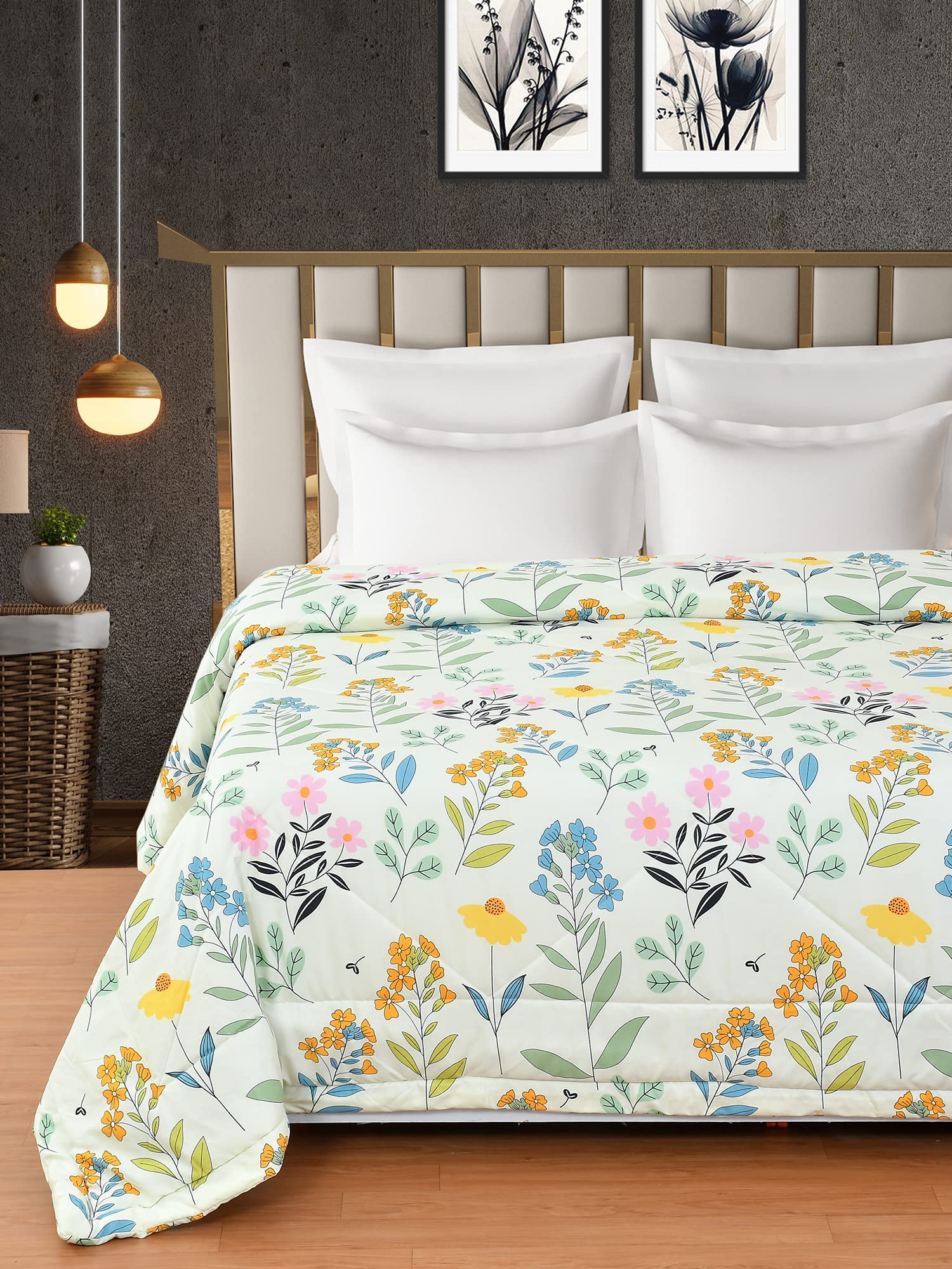 SEJ by Nisha Gupta 150 GSM Microfibre Reversible AC Comforter/Quilt/Duvets for Double bed-SBCMPD001