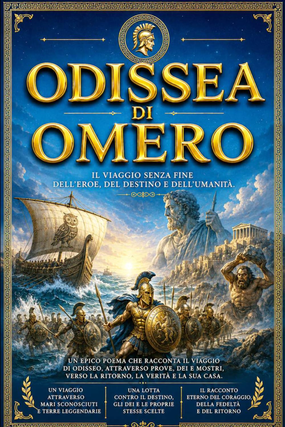 Odissea di Omero: Il Grande Poema Epico dell’Antica Grecia sul Viaggio Leggendario di Ulisse dopo la Guerra di Troia, tra Dei dell’Olimpo, Mostri ... Destino, Coraggio, Astuzia e il Drammatico