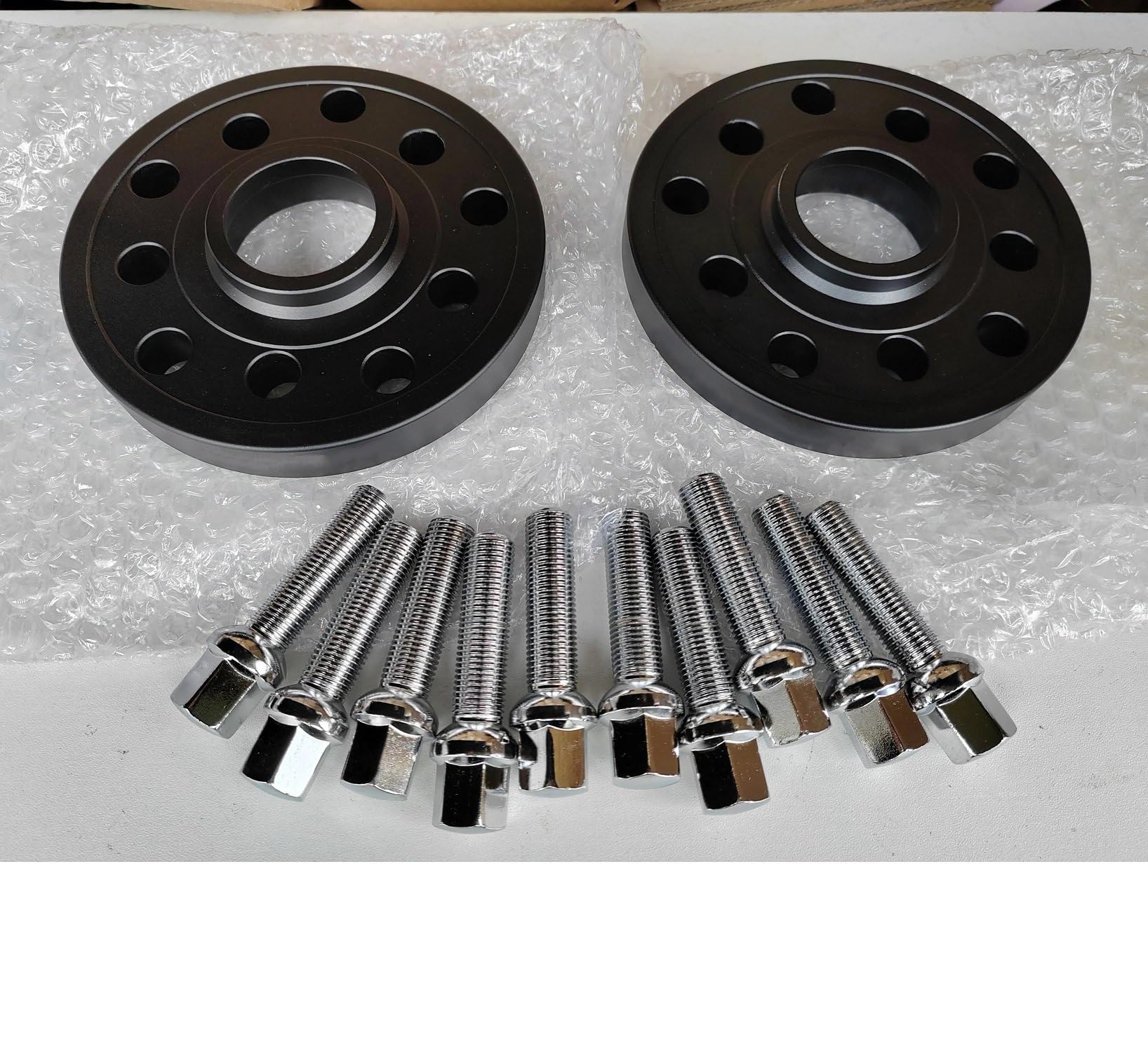 Élargisseurs De Voie Kit D'élargisseurs De Voie Pour VW Pour Golf Pour Bora Pour Polo Pour Octavia Fixation Par Moyeu, Jantes Forgées, Entretoise 5x100 Et 5x112, 57,1 Mm(Argent)